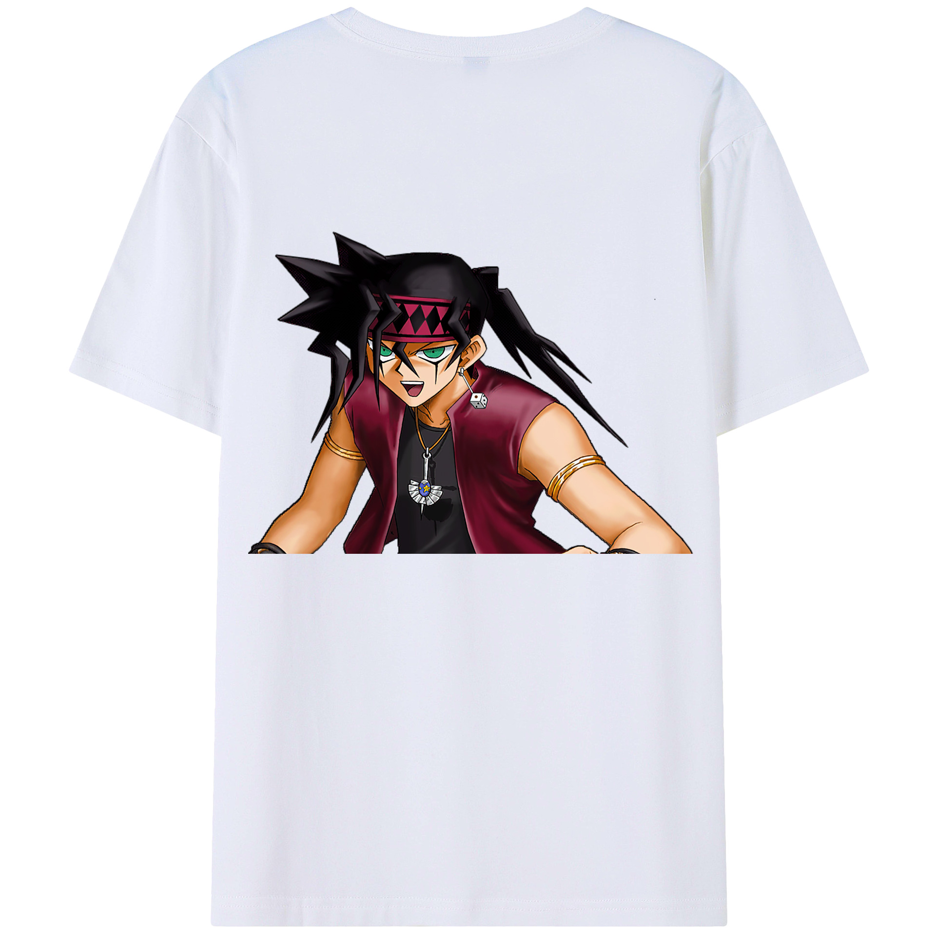 （画像用） 遊☆戯☆王 Yu-Gi-Oh! 綿100％ メンズ半袖Tシャツ（バックプリント） 通気性