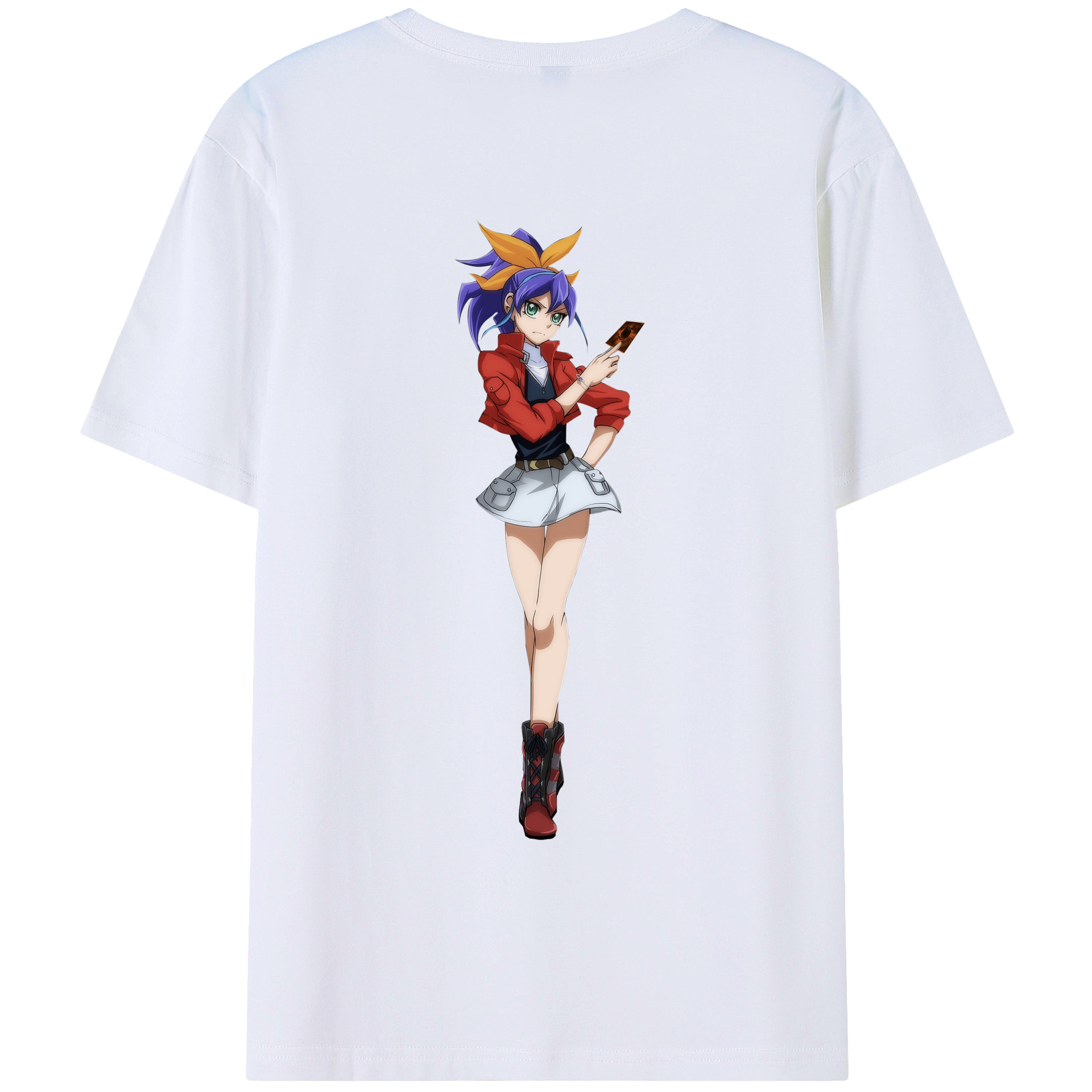 （画像用） 遊☆戯☆王 Yu-Gi-Oh! 綿100％ メンズ半袖Tシャツ（バックプリント） 通気性