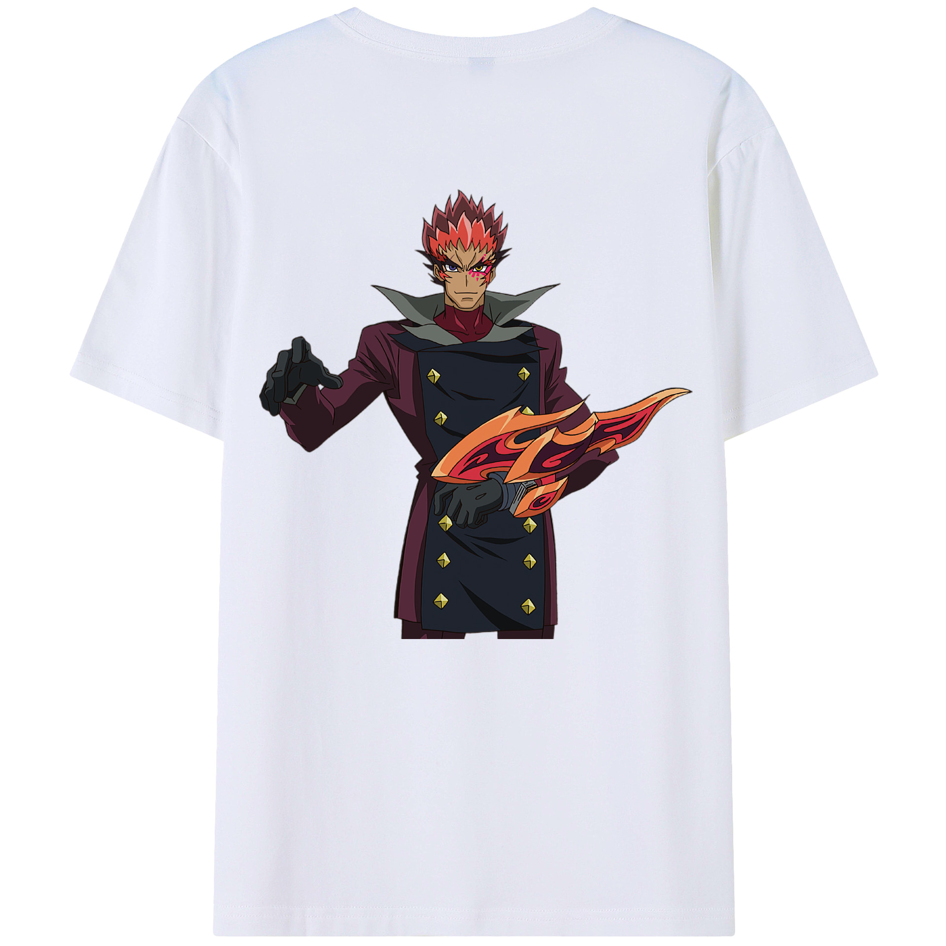 （画像用） 遊☆戯☆王 Yu-Gi-Oh! 綿100％ メンズ半袖Tシャツ（バックプリント） 通気性