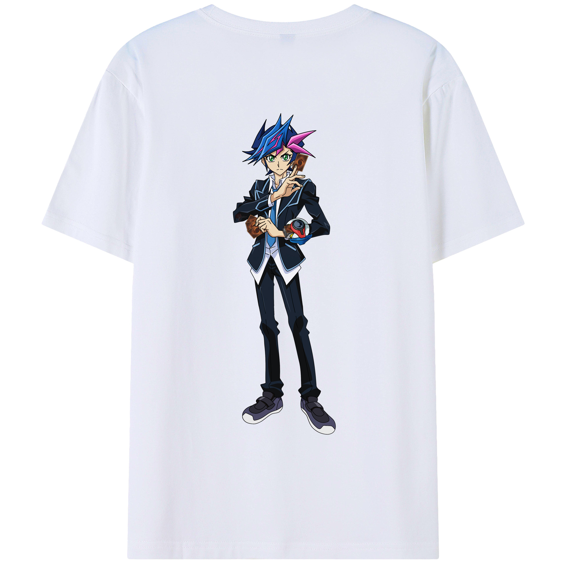 （画像用） 遊☆戯☆王 Yu-Gi-Oh! 綿100％ メンズ半袖Tシャツ（バックプリント） 通気性