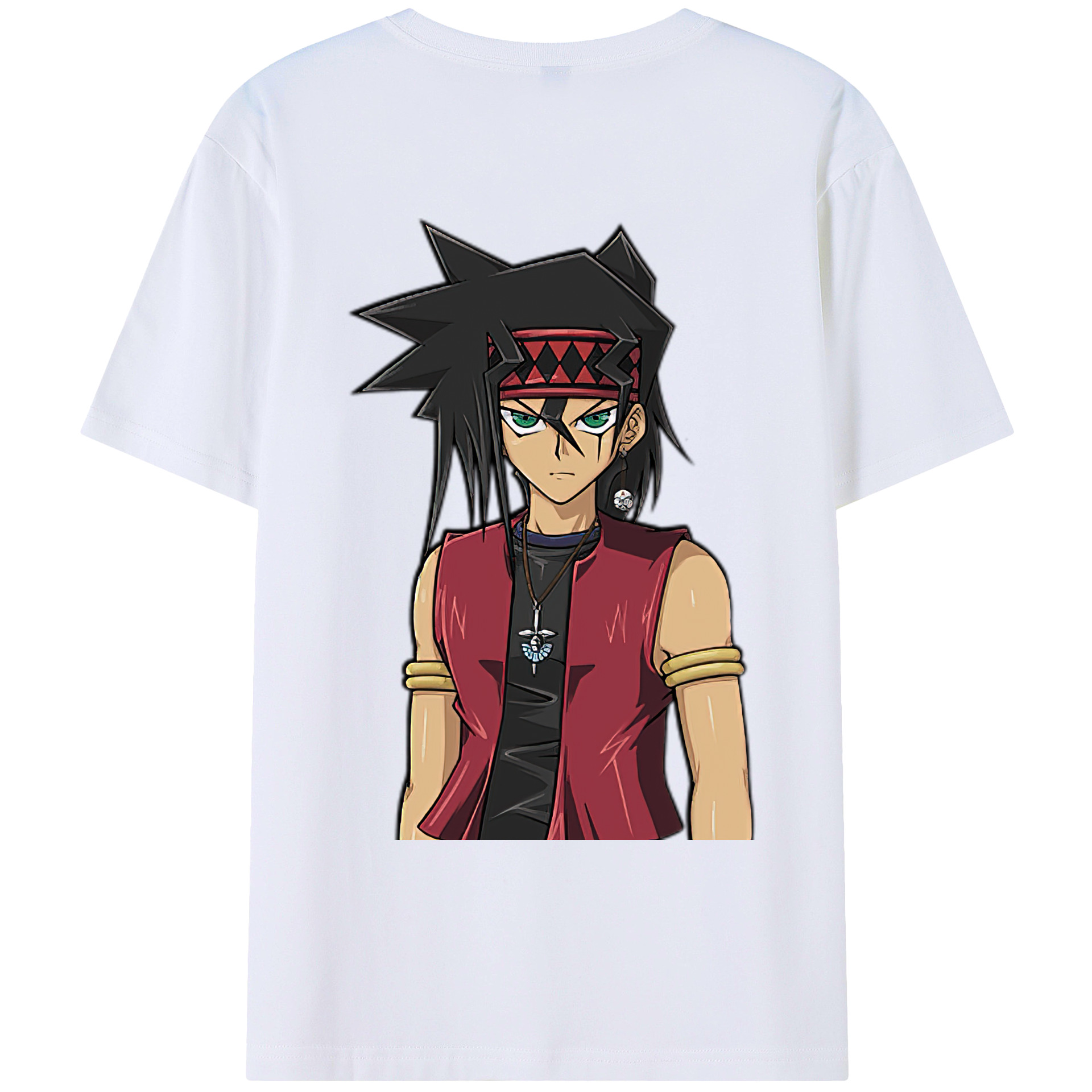 （画像用） 遊☆戯☆王 Yu-Gi-Oh! 綿100％ メンズ半袖Tシャツ（バックプリント） 通気性