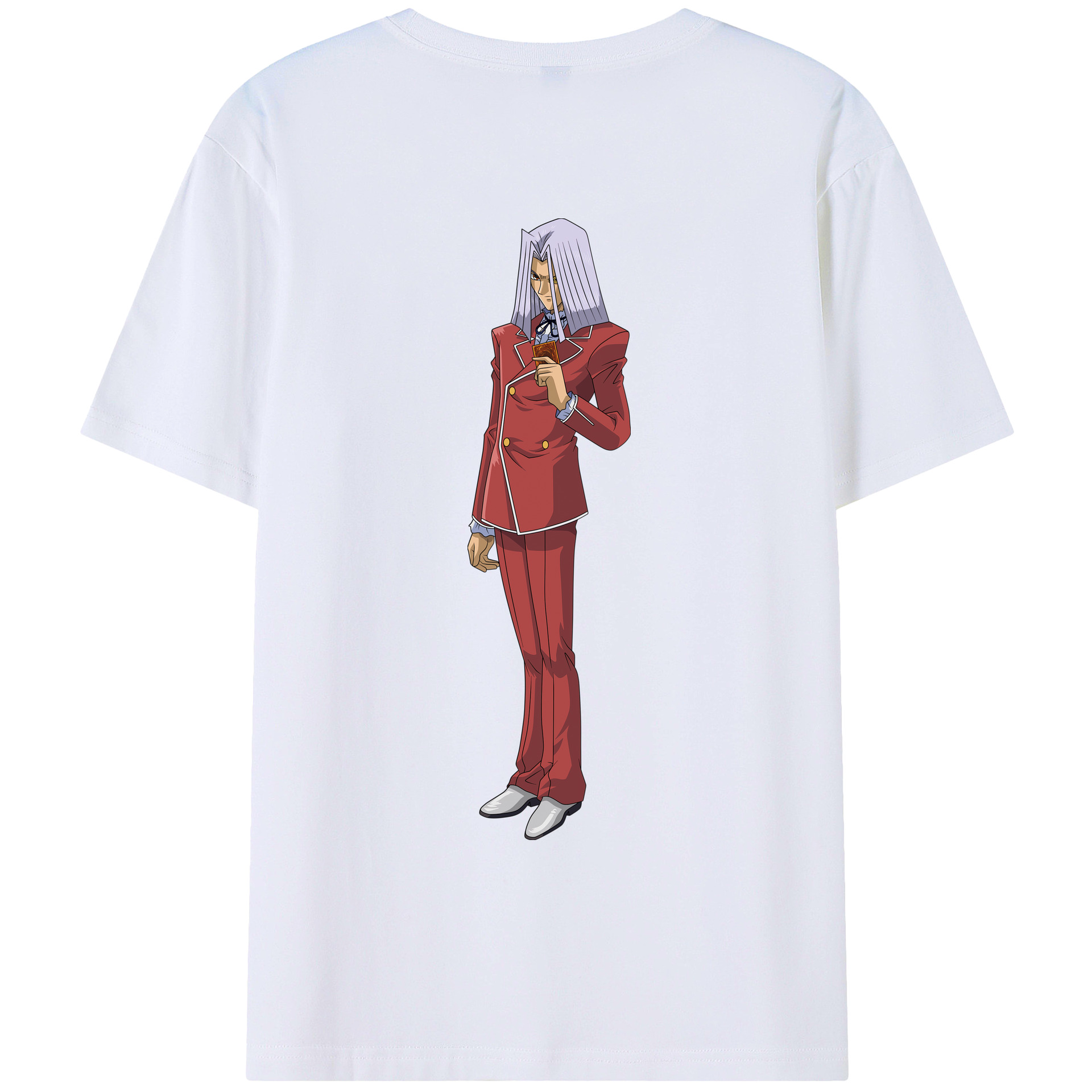 （画像用） 遊☆戯☆王 Yu-Gi-Oh! 綿100％ メンズ半袖Tシャツ（バックプリント） 通気性