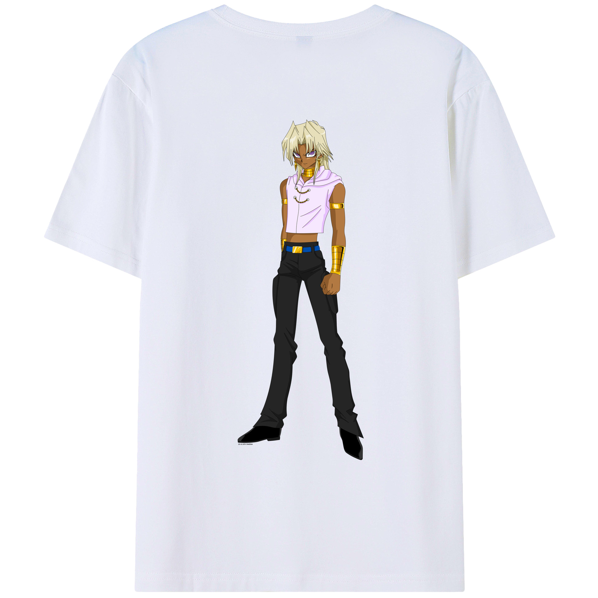 （画像用） 遊☆戯☆王 Yu-Gi-Oh! 綿100％ メンズ半袖Tシャツ（バックプリント） 通気性
