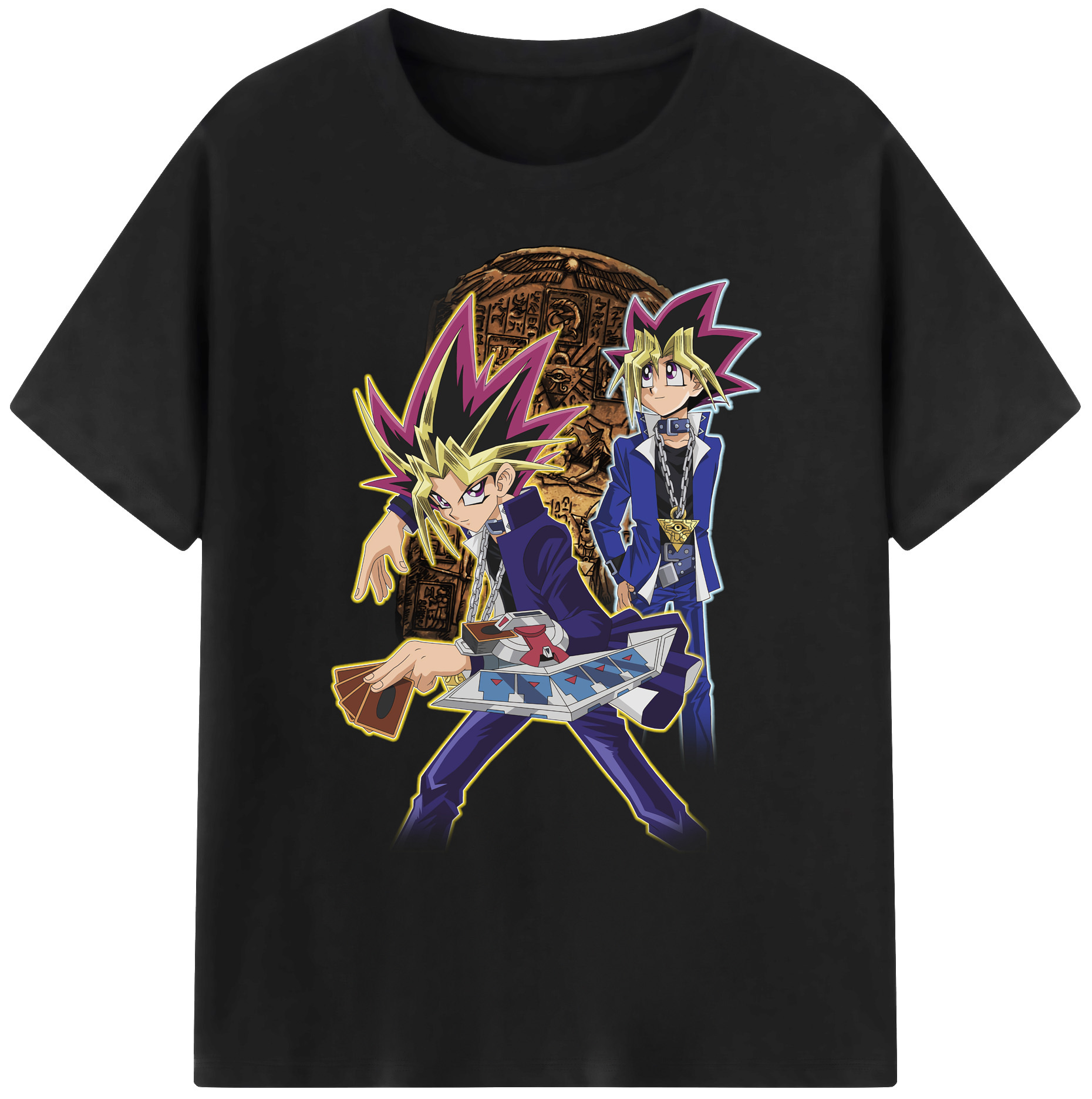 （画像用） 遊☆戯☆王 Yu-Gi-Oh! 綿100％ メンズ半袖Tシャツ｜肌触りやわらか＆通気性