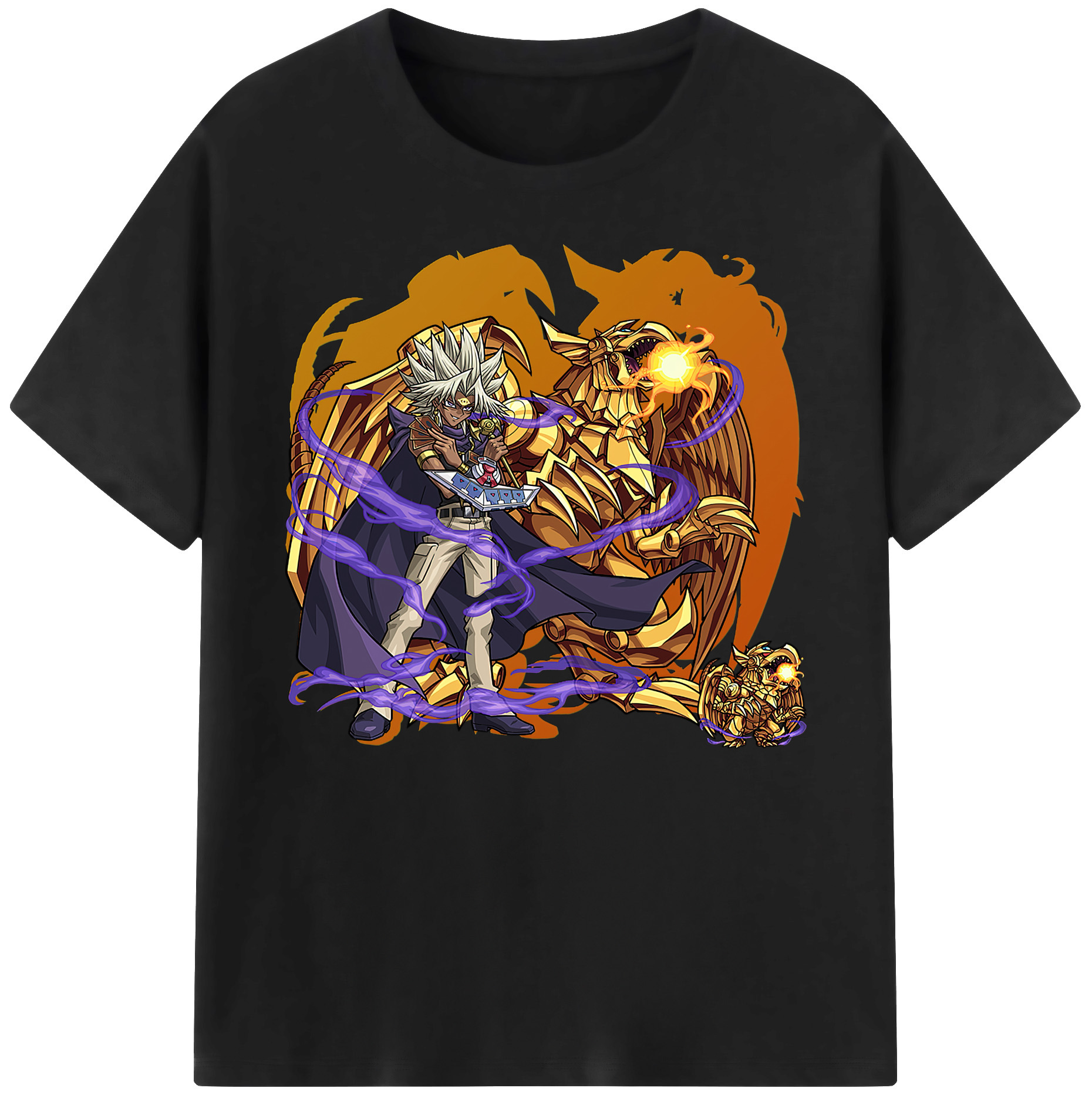（画像用） 遊☆戯☆王 Yu-Gi-Oh! 綿100％ メンズ半袖Tシャツ｜肌触りやわらか＆通気性