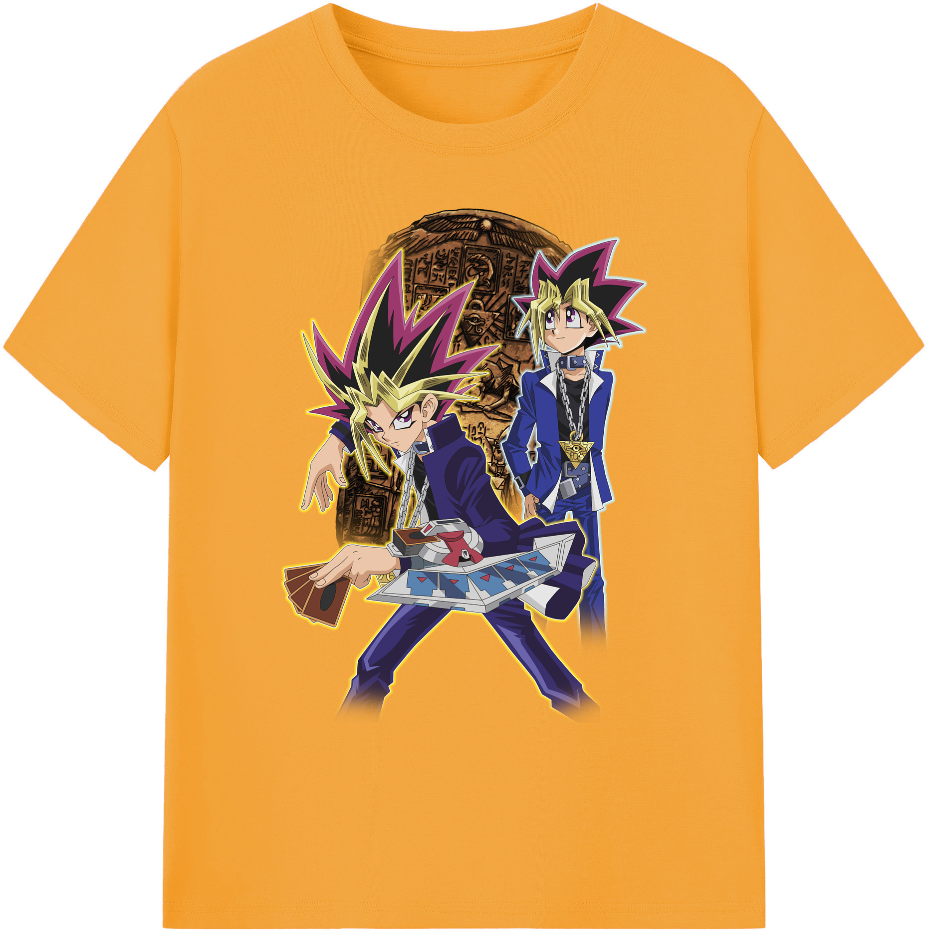 （画像用） 遊☆戯☆王 Yu-Gi-Oh! 綿100％ メンズ半袖Tシャツ｜肌触りやわらか＆通気性