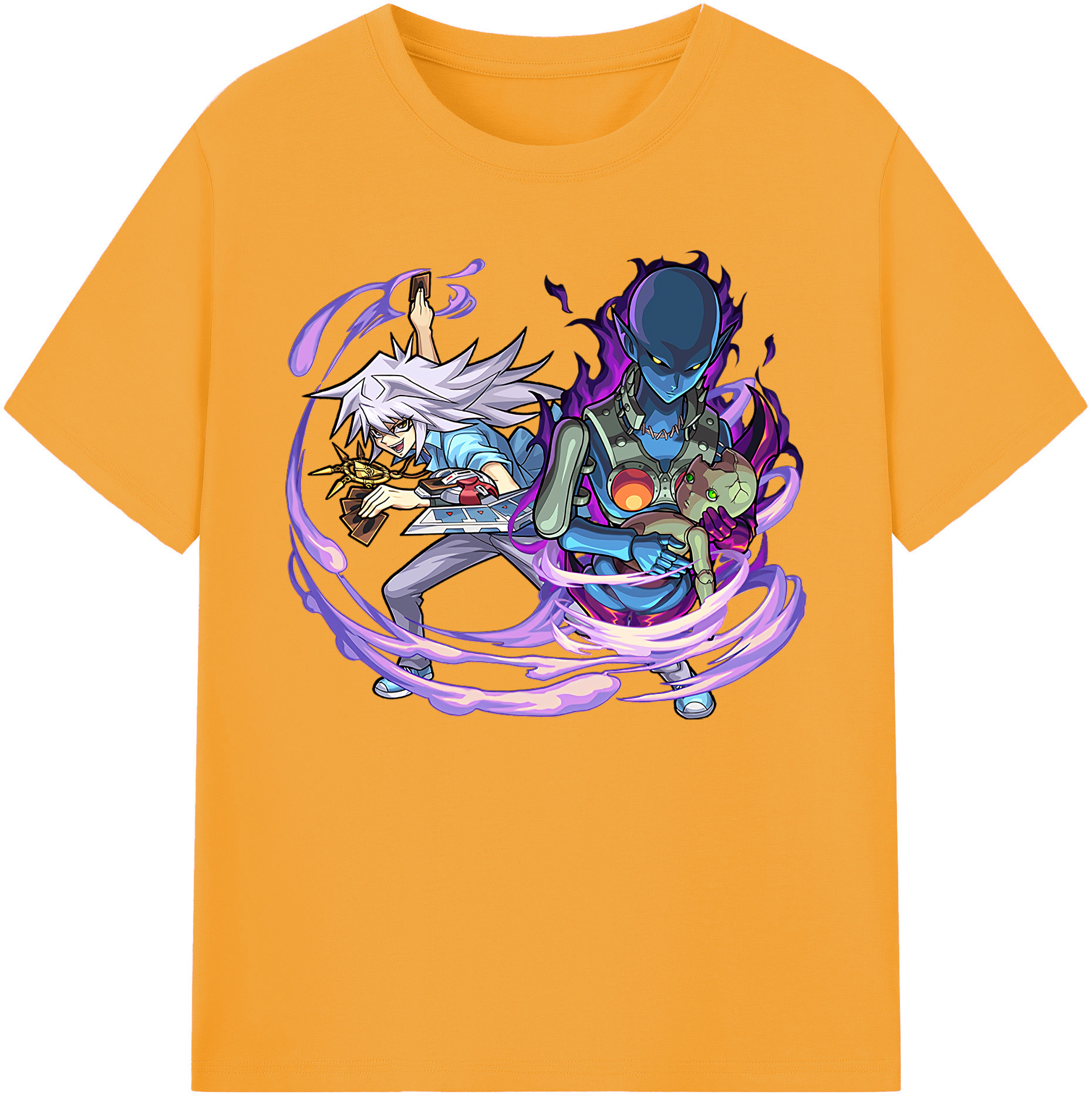 （画像用） 遊☆戯☆王 Yu-Gi-Oh! 綿100％ メンズ半袖Tシャツ｜肌触りやわらか＆通気性