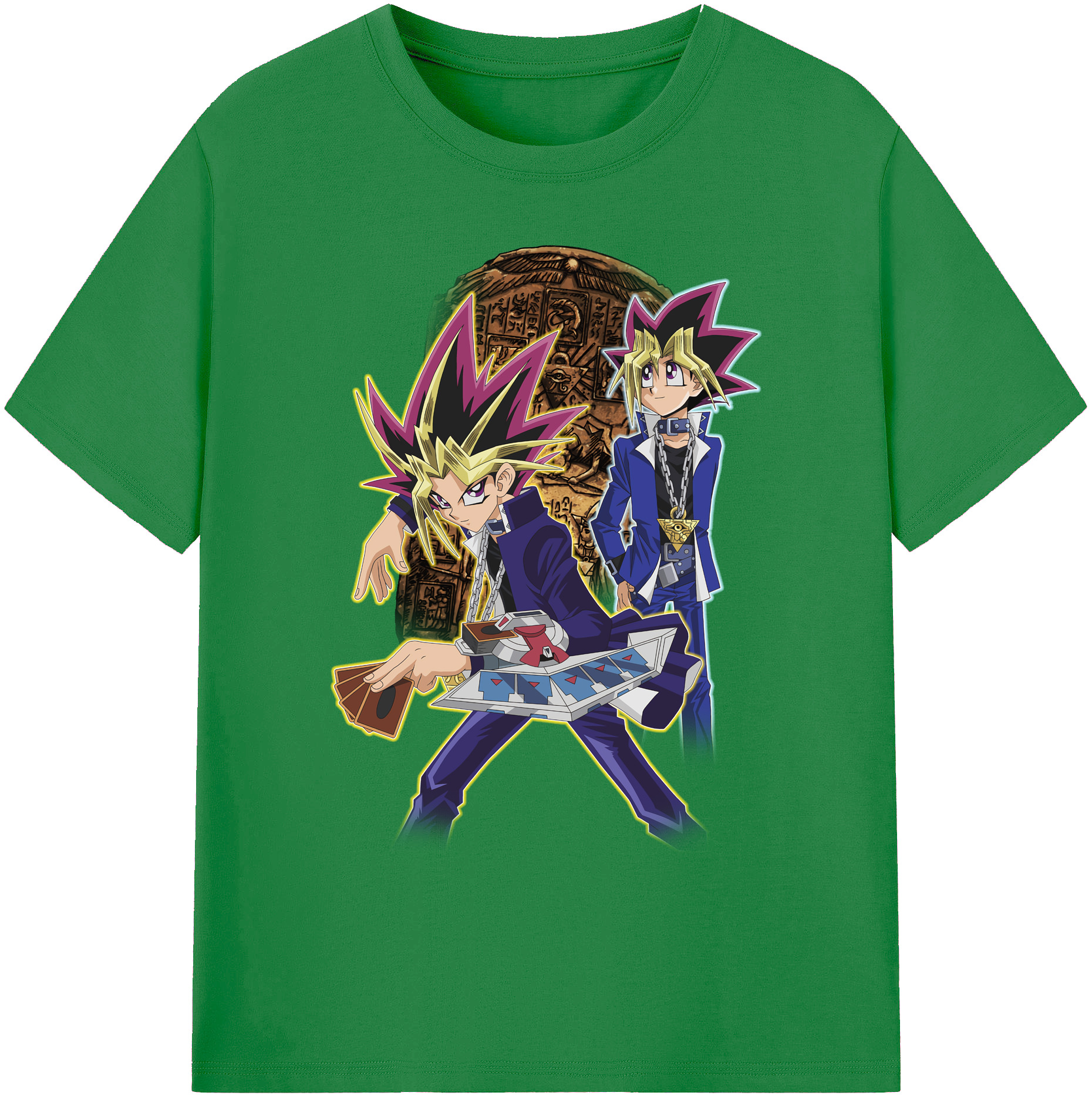 （画像用） 遊☆戯☆王 Yu-Gi-Oh! 綿100％ メンズ半袖Tシャツ｜肌触りやわらか＆通気性