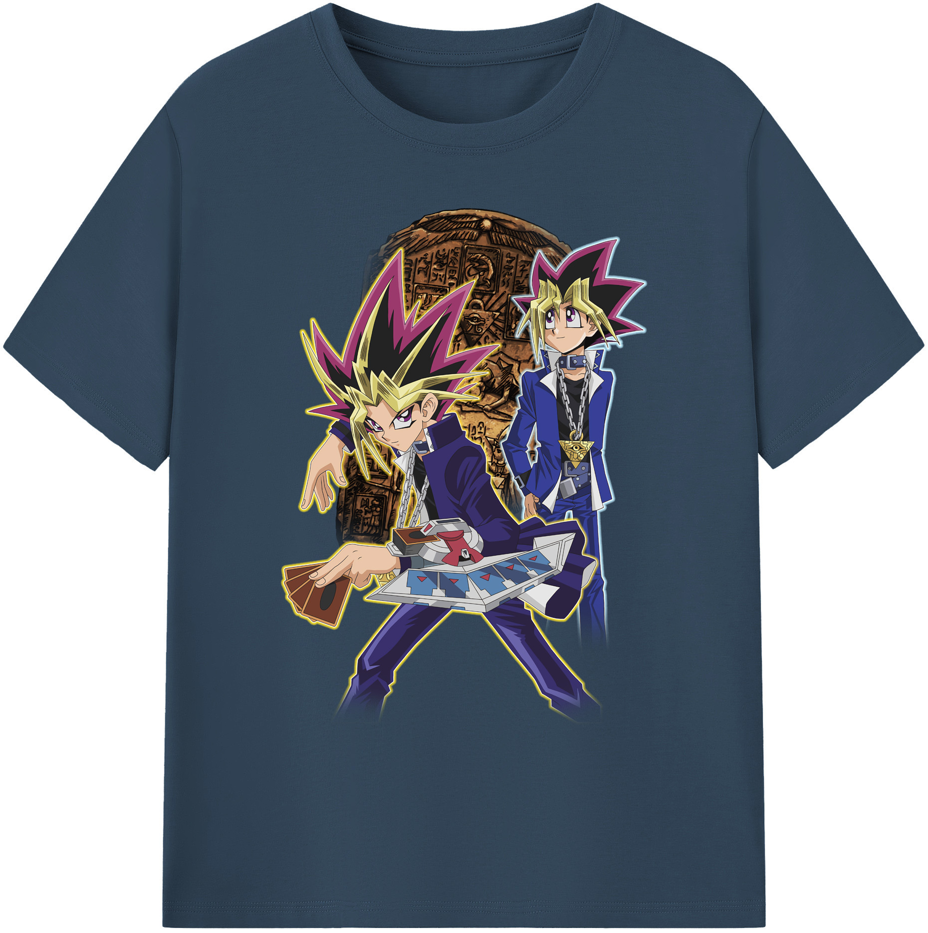 （画像用） 遊☆戯☆王 Yu-Gi-Oh! 綿100％ メンズ半袖Tシャツ｜肌触りやわらか＆通気性