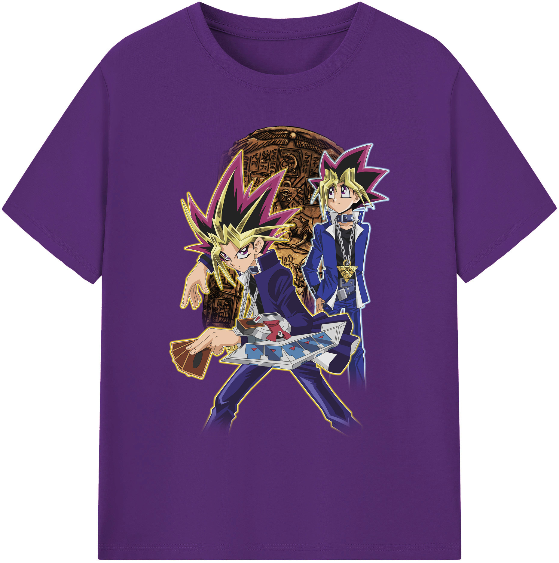（画像用） 遊☆戯☆王 Yu-Gi-Oh! 綿100％ メンズ半袖Tシャツ｜肌触りやわらか＆通気性