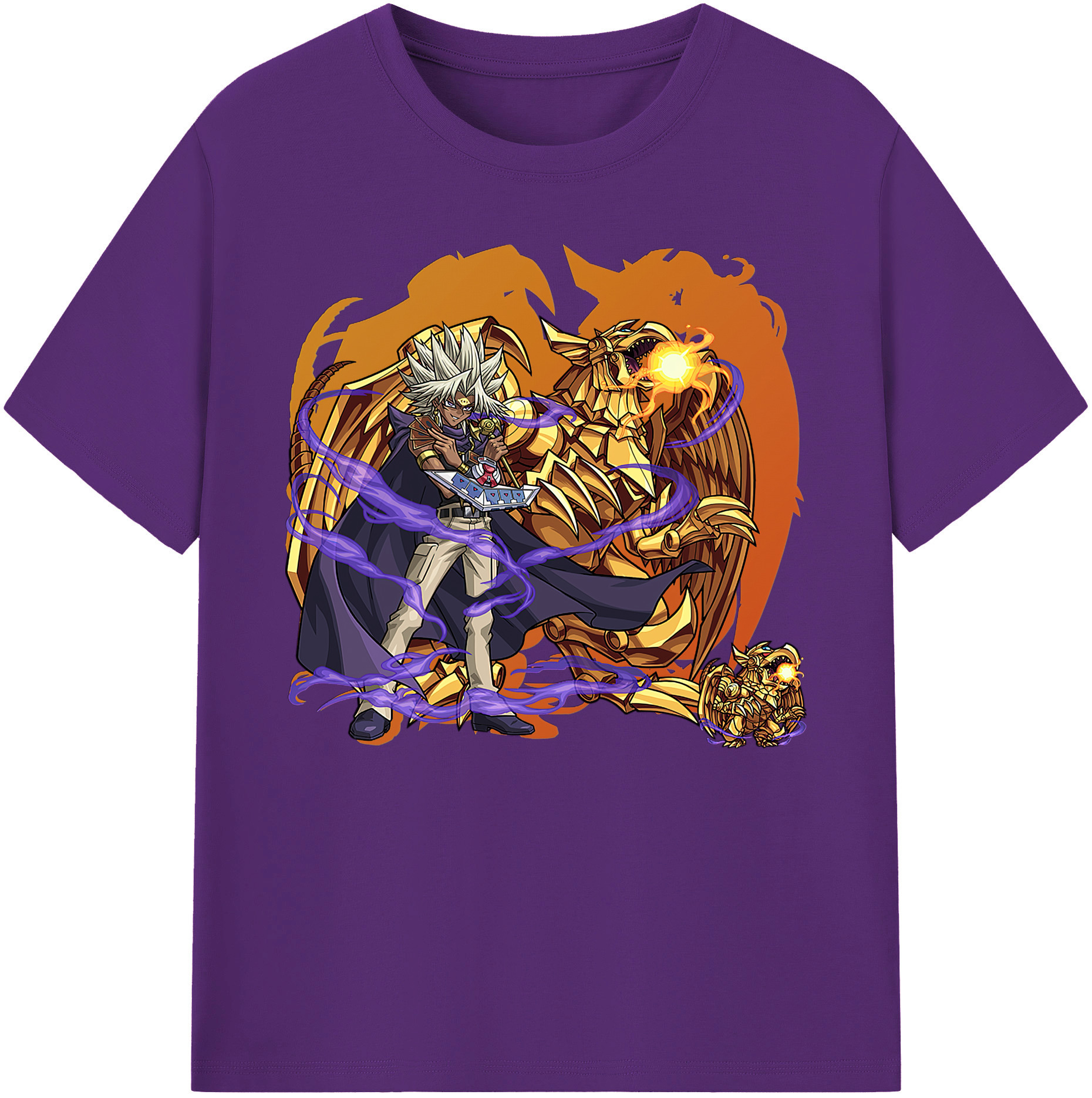 （画像用） 遊☆戯☆王 Yu-Gi-Oh! 綿100％ メンズ半袖Tシャツ｜肌触りやわらか＆通気性
