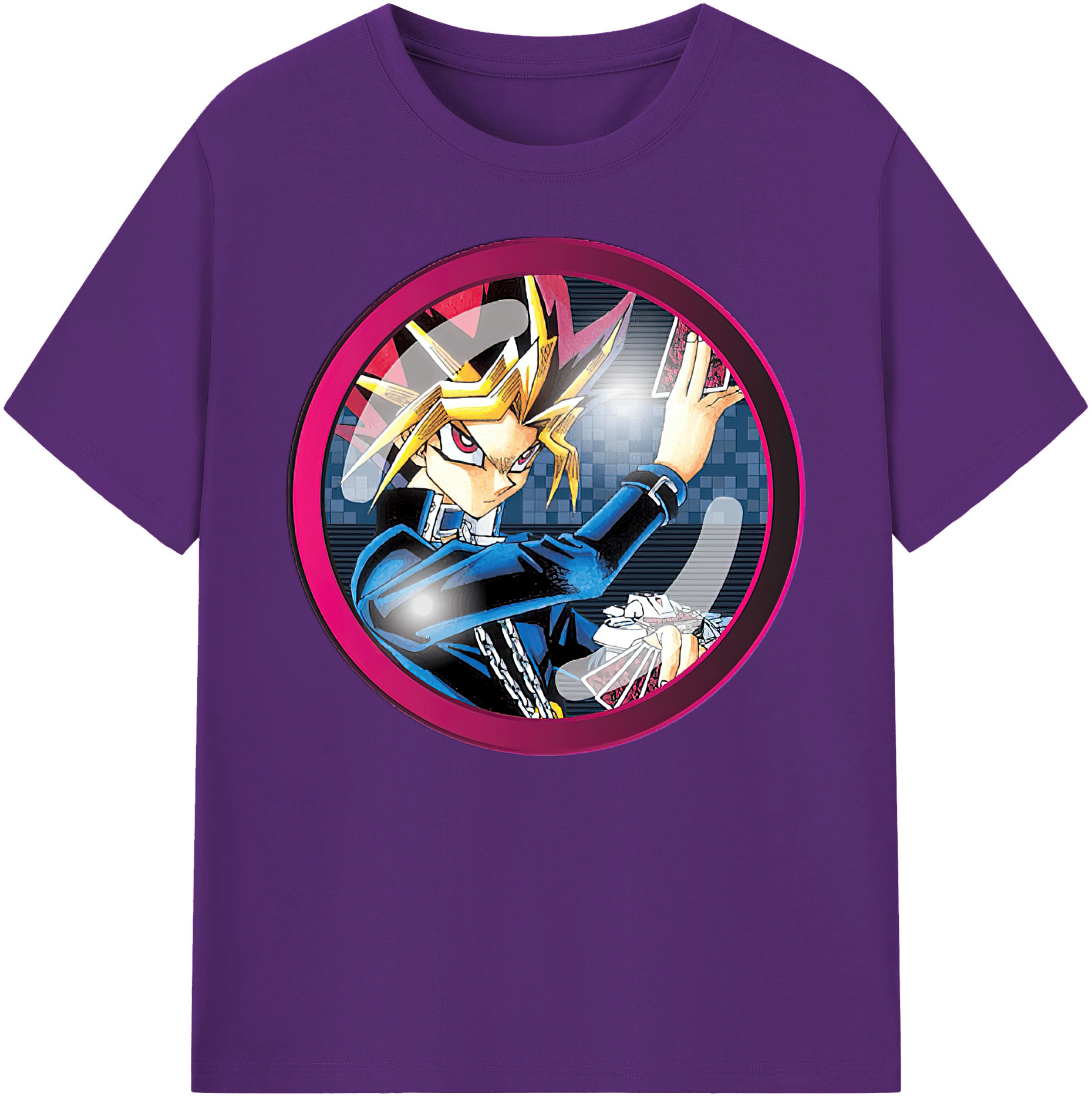 遊☆戯☆王 Yu-Gi-Oh! 綿100％ メンズ半袖Tシャツ｜肌触りやわらか＆通気性