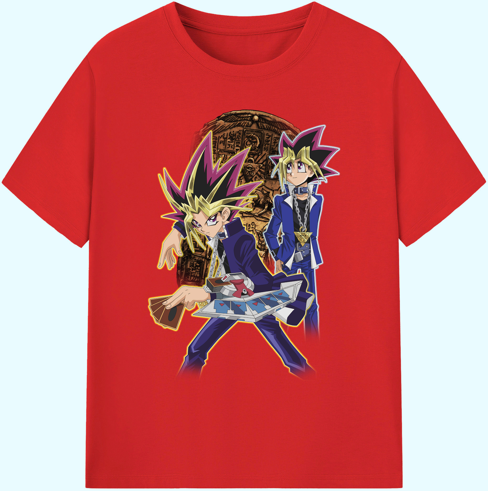 （画像用） 遊☆戯☆王 Yu-Gi-Oh! 綿100％ メンズ半袖Tシャツ｜肌触りやわらか＆通気性