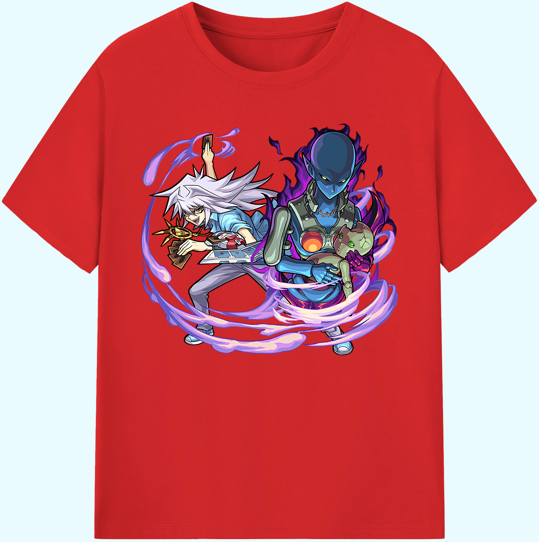 （画像用） 遊☆戯☆王 Yu-Gi-Oh! 綿100％ メンズ半袖Tシャツ｜肌触りやわらか＆通気性
