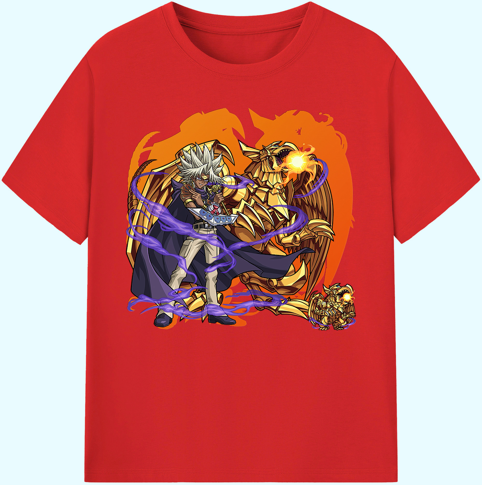 （画像用） 遊☆戯☆王 Yu-Gi-Oh! 綿100％ メンズ半袖Tシャツ｜肌触りやわらか＆通気性