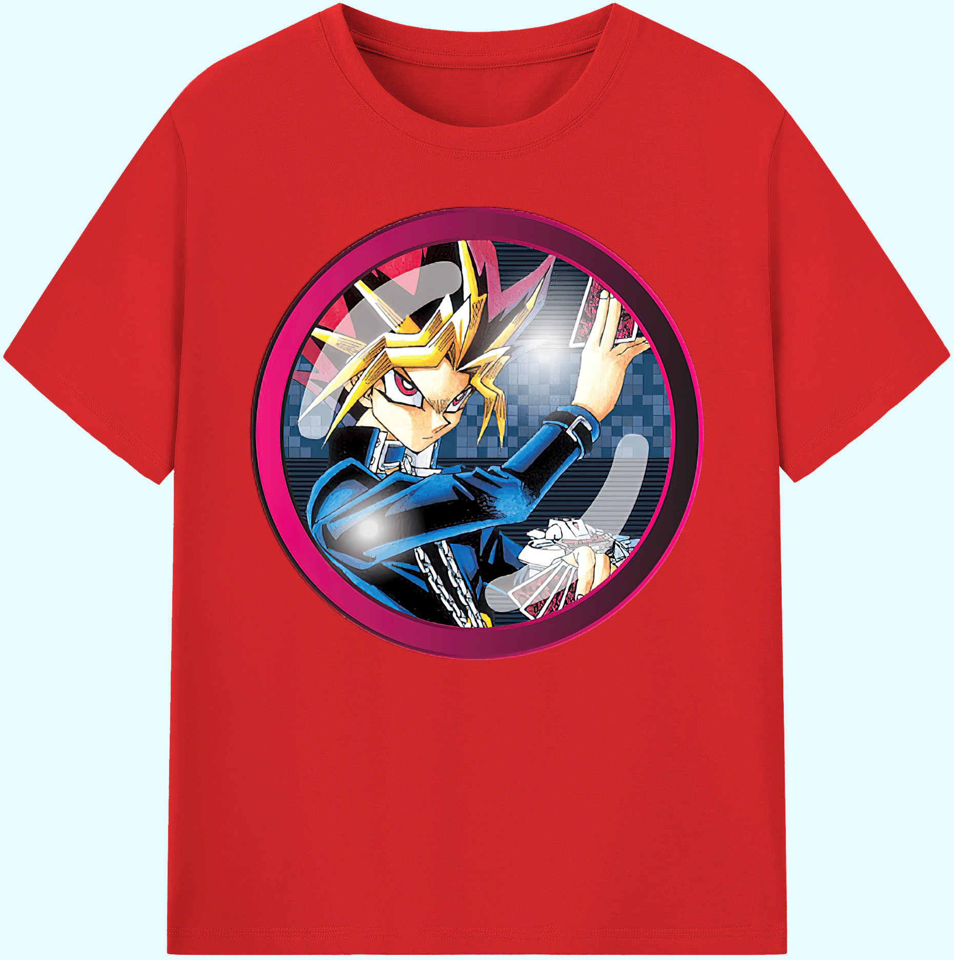 遊☆戯☆王 Yu-Gi-Oh! 綿100％ メンズ半袖Tシャツ｜肌触りやわらか＆通気性