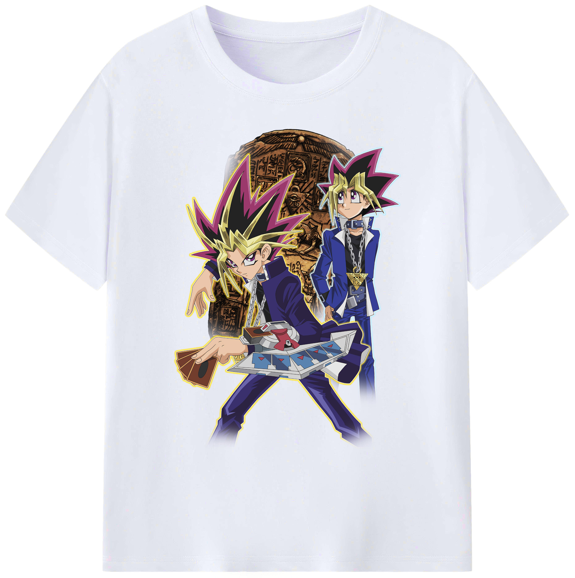 （画像用） 遊☆戯☆王 Yu-Gi-Oh! 綿100％ メンズ半袖Tシャツ｜肌触りやわらか＆通気性