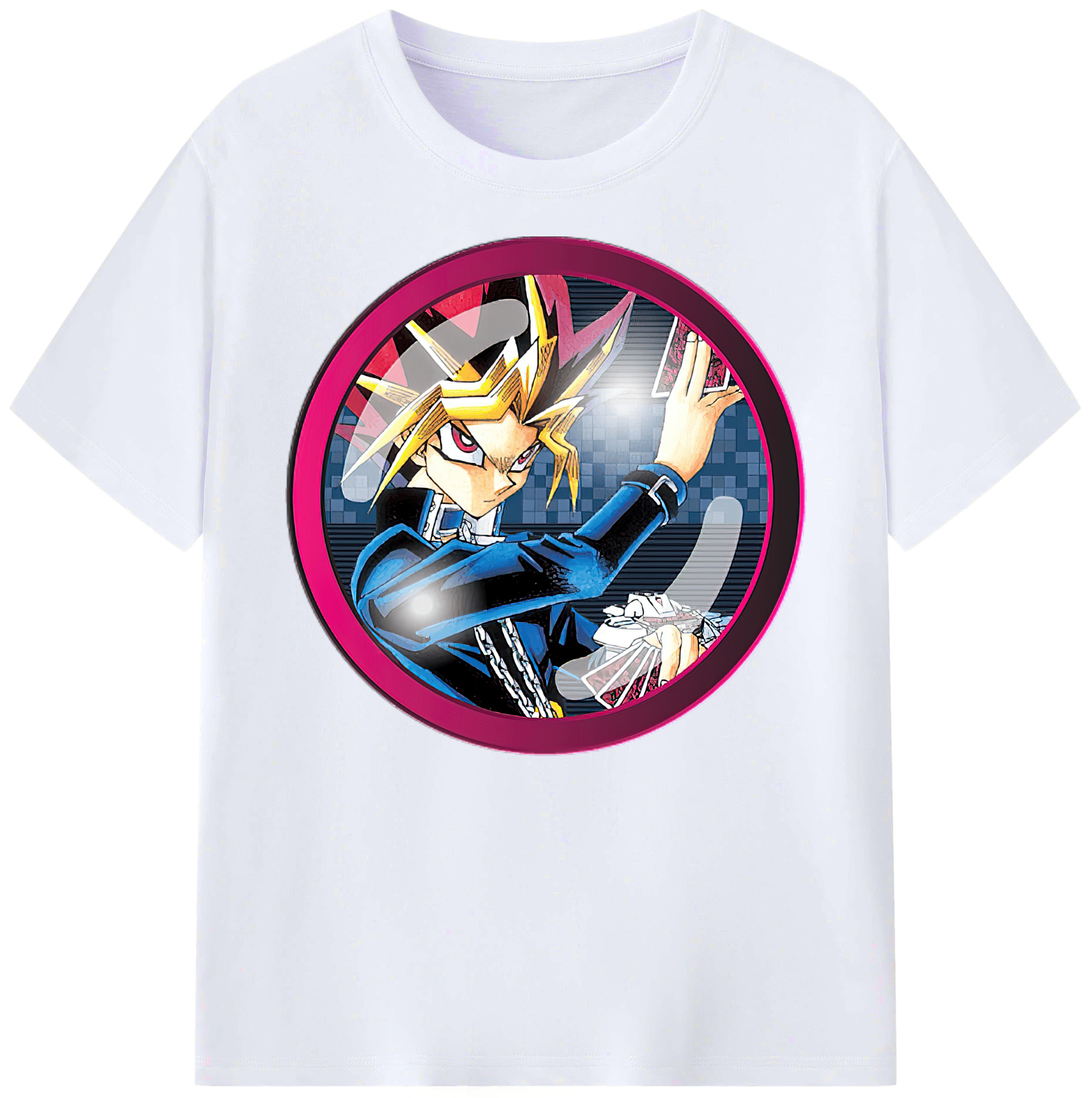 （画像用） 遊☆戯☆王 Yu-Gi-Oh! 綿100％ メンズ半袖Tシャツ｜肌触りやわらか＆通気性