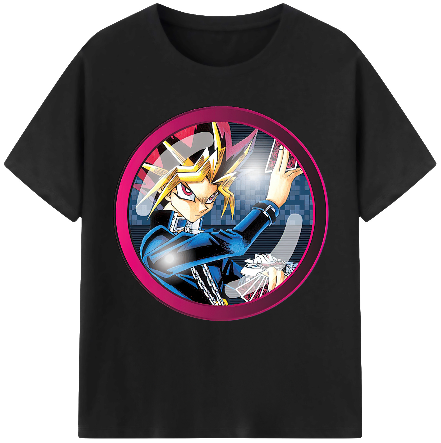 （画像用） 遊☆戯☆王 Yu-Gi-Oh! レディースカジュアルプリントTシャツ（綿100％）