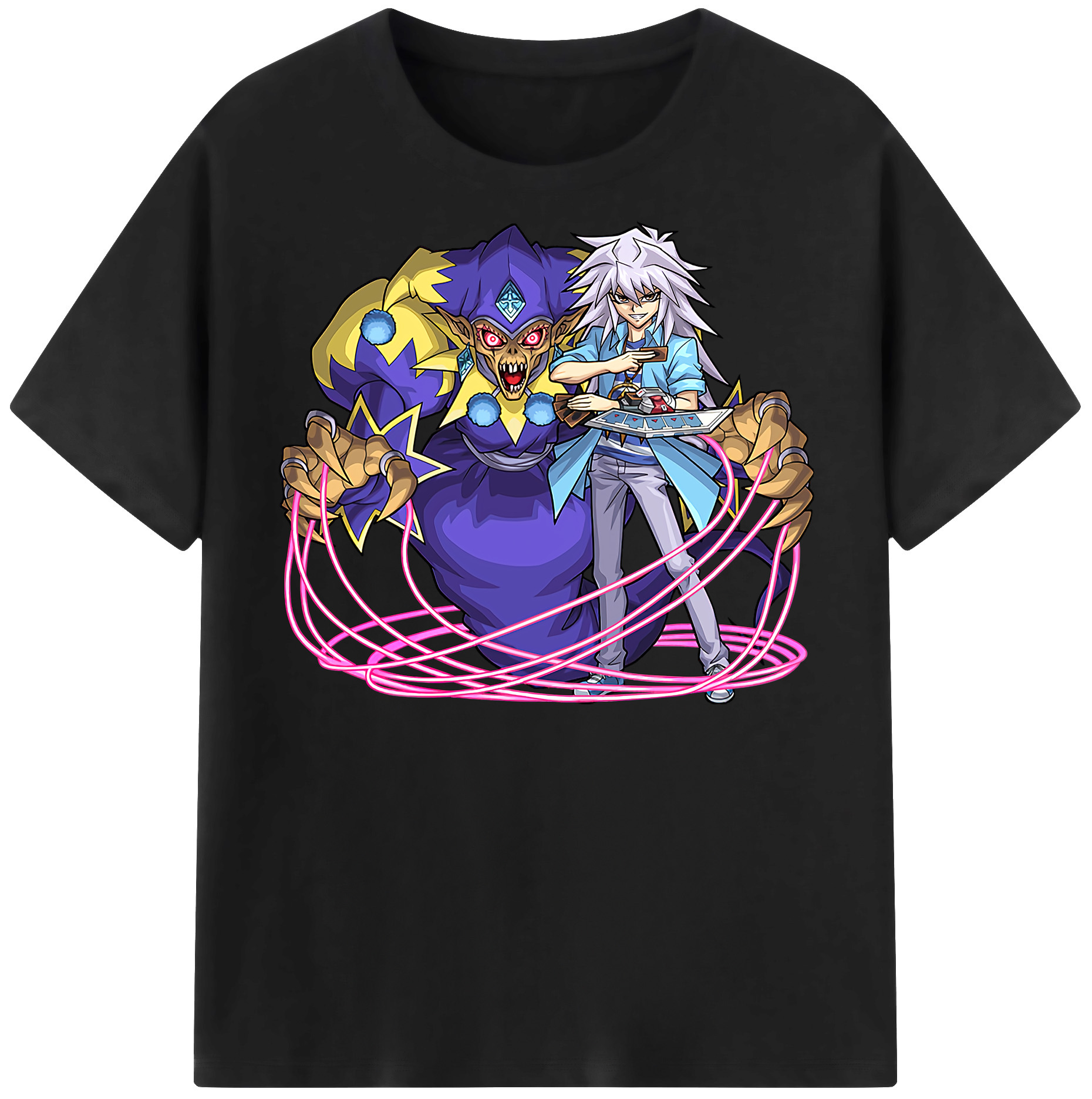 （画像用） 遊☆戯☆王 Yu-Gi-Oh! レディースカジュアルプリントTシャツ（綿100％）