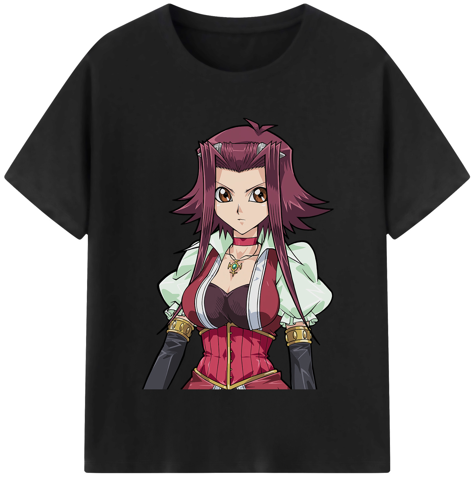 （画像用） 遊☆戯☆王 Yu-Gi-Oh! レディースカジュアルプリントTシャツ（綿100％）