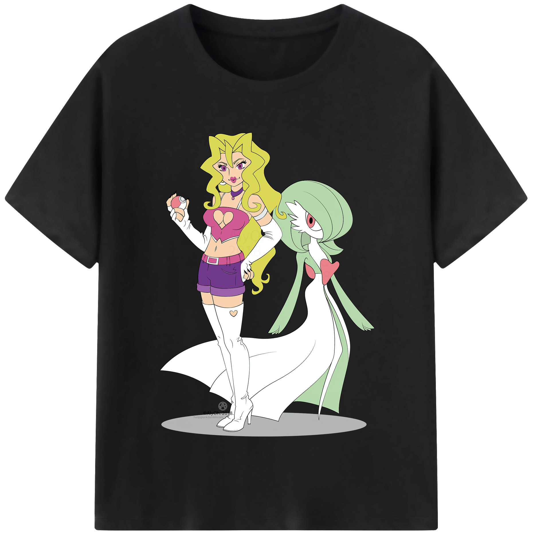 （画像用） 遊☆戯☆王 Yu-Gi-Oh! レディースカジュアルプリントTシャツ（綿100％）