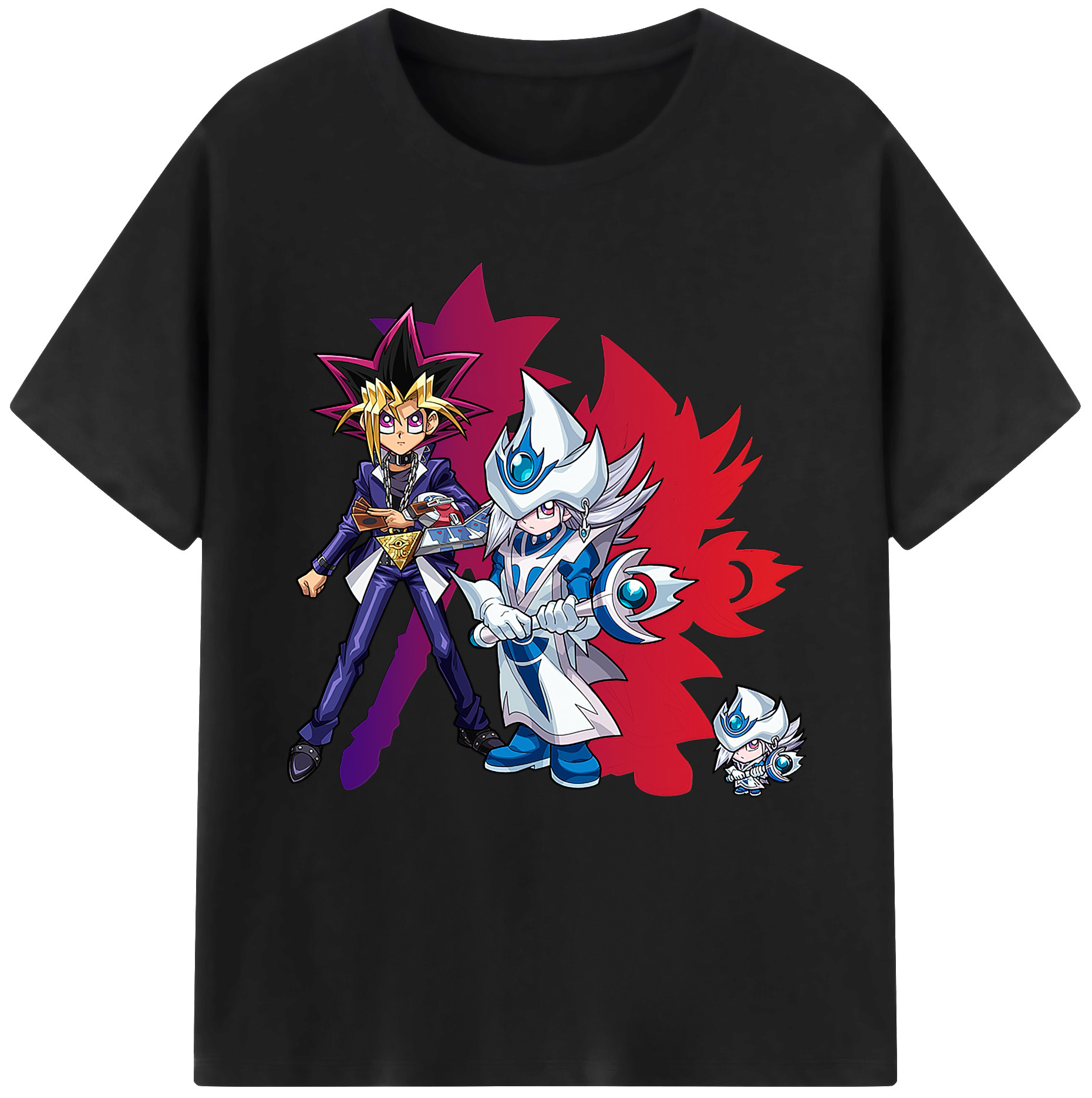 （画像用） 遊☆戯☆王 Yu-Gi-Oh! レディースカジュアルプリントTシャツ（綿100％）