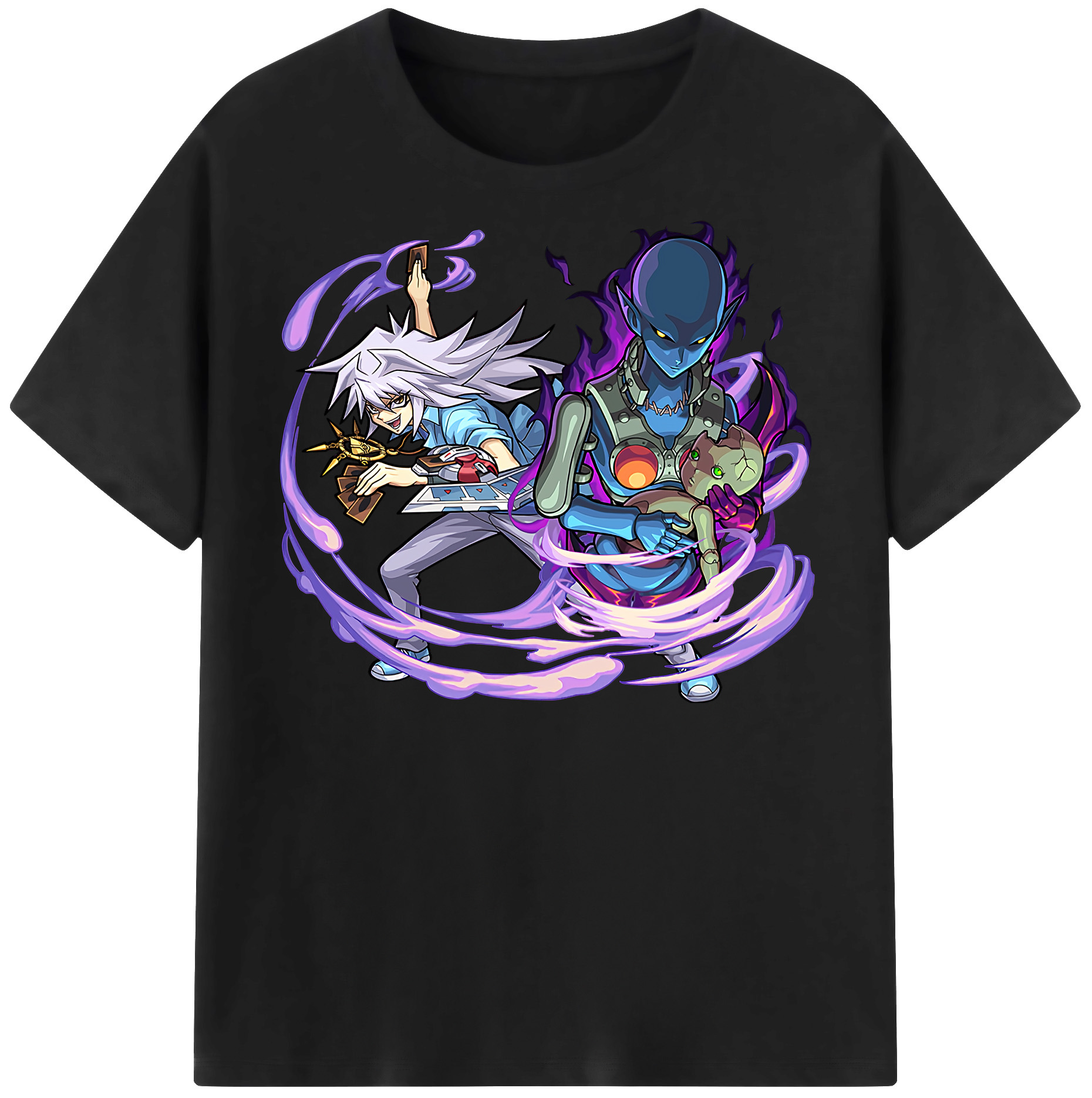 （画像用） 遊☆戯☆王 Yu-Gi-Oh! レディースカジュアルプリントTシャツ（綿100％）