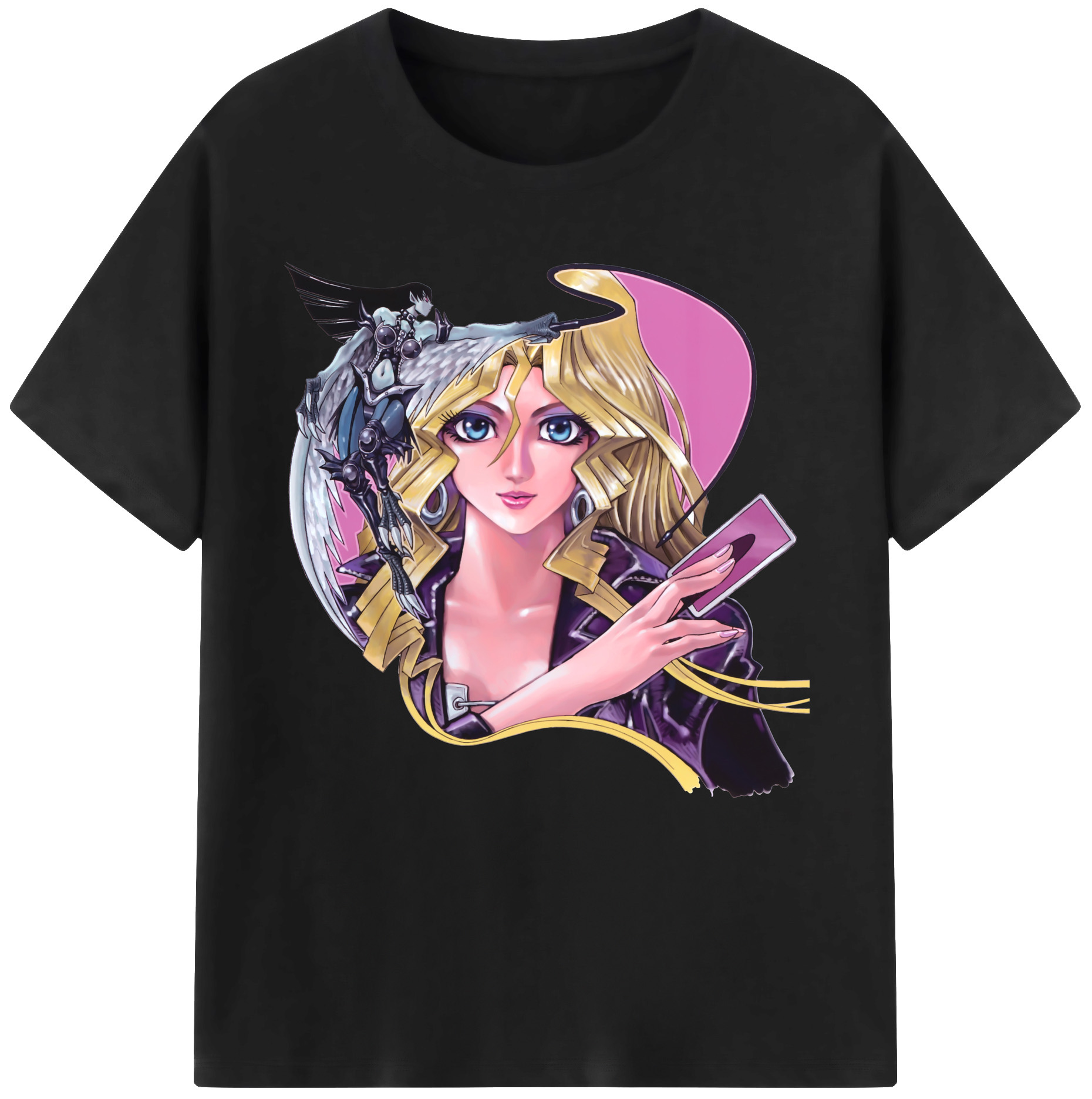 （画像用） 遊☆戯☆王 Yu-Gi-Oh! レディースカジュアルプリントTシャツ（綿100％）