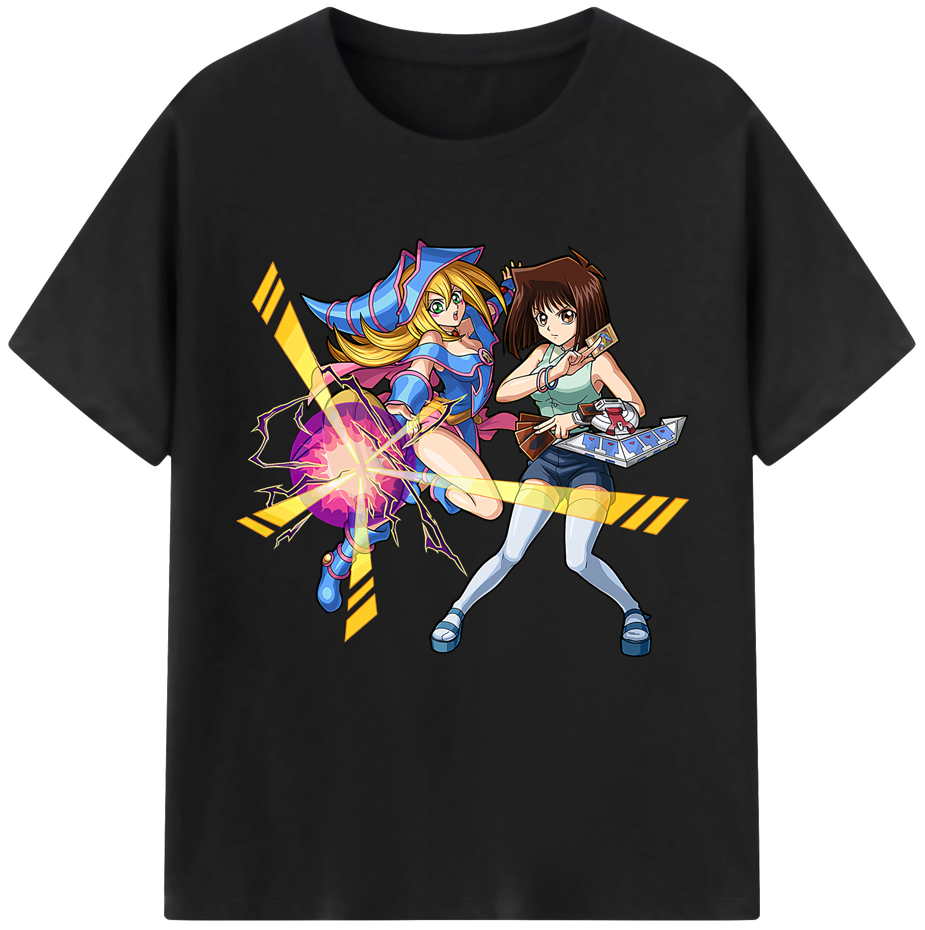（画像用） 遊☆戯☆王 Yu-Gi-Oh! レディースカジュアルプリントTシャツ（綿100％）