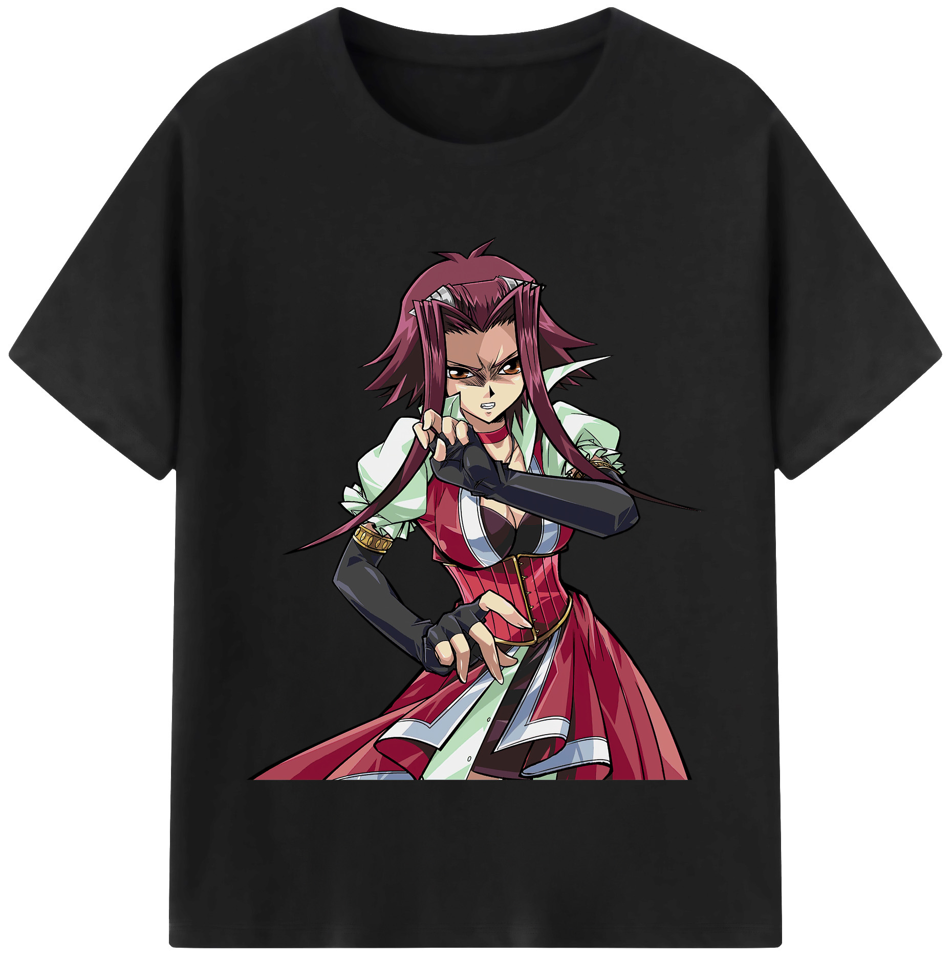 （画像用） 遊☆戯☆王 Yu-Gi-Oh! レディースカジュアルプリントTシャツ（綿100％）