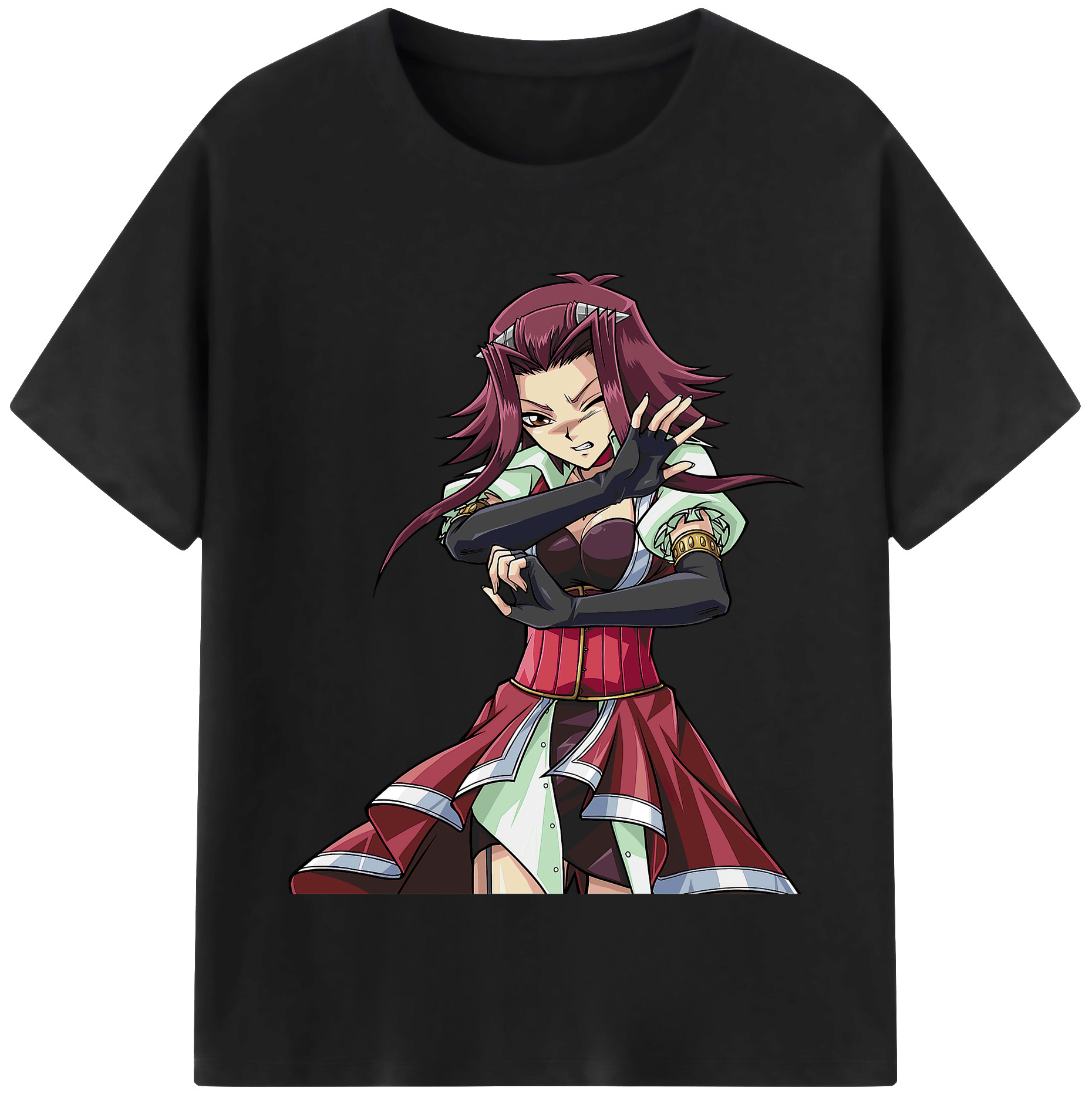 （画像用） 遊☆戯☆王 Yu-Gi-Oh! レディースカジュアルプリントTシャツ（綿100％）