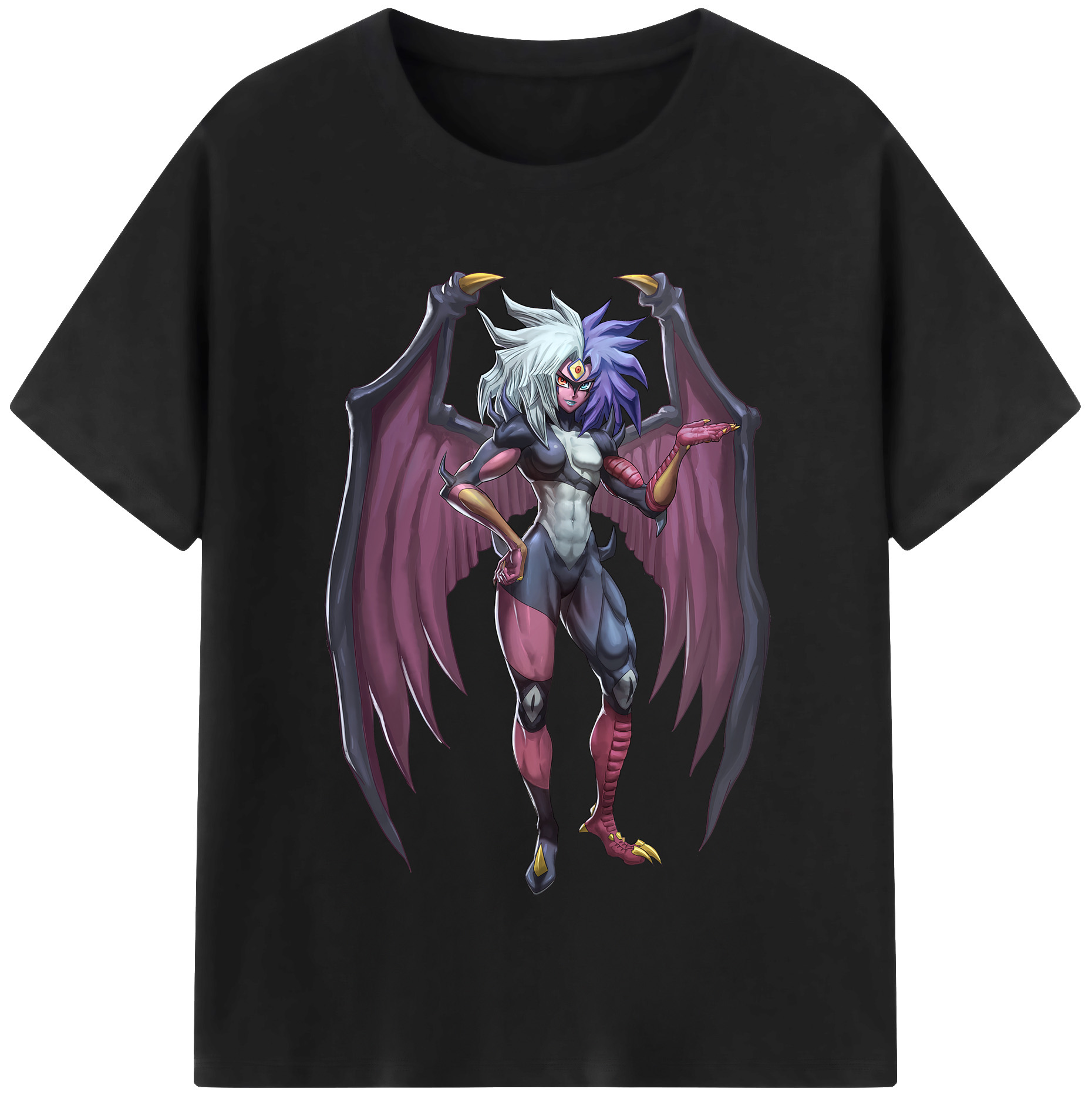 （画像用） 遊☆戯☆王 Yu-Gi-Oh! レディースカジュアルプリントTシャツ（綿100％）