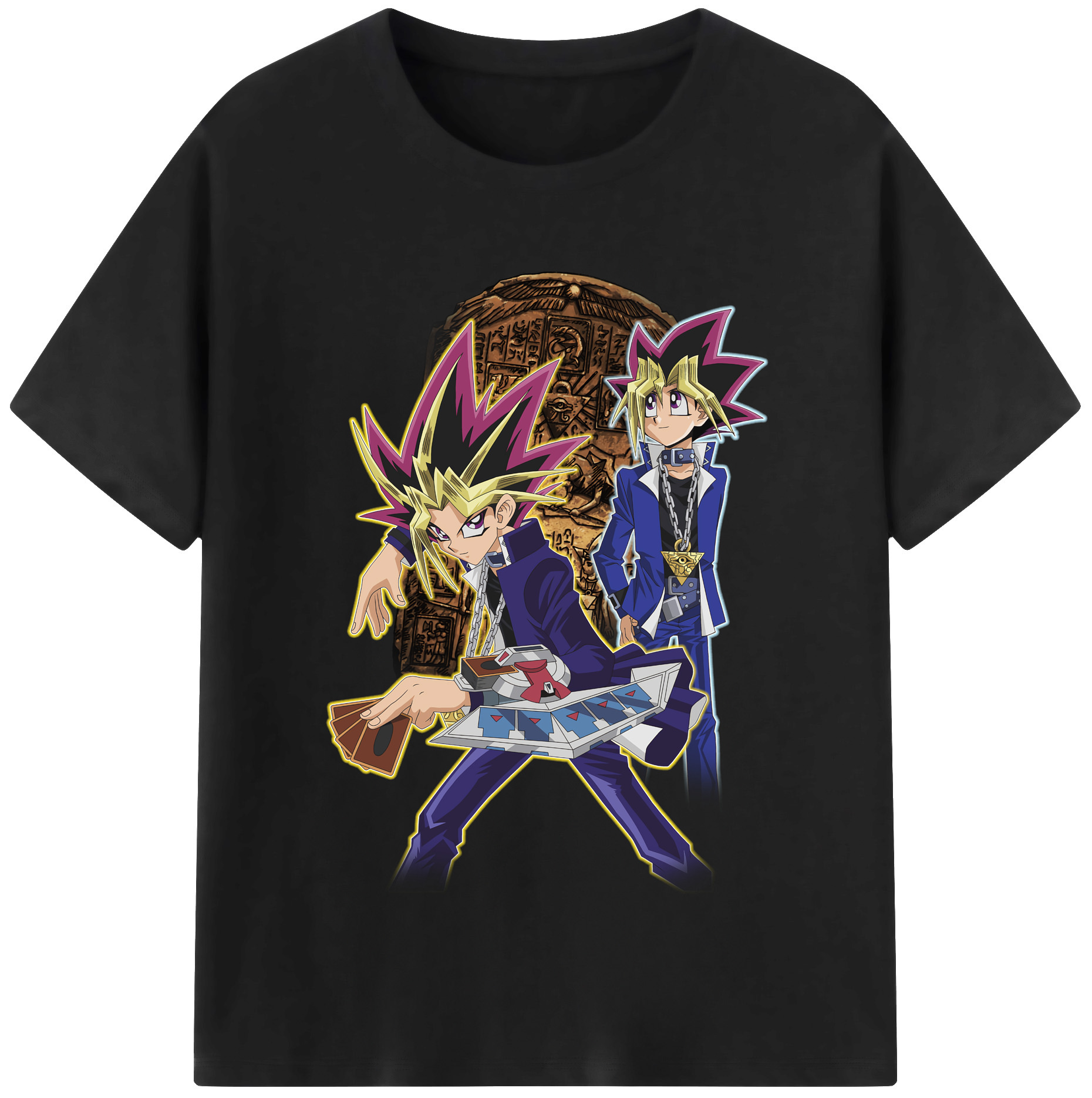 （画像用） 遊☆戯☆王 Yu-Gi-Oh! レディースカジュアルプリントTシャツ（綿100％）