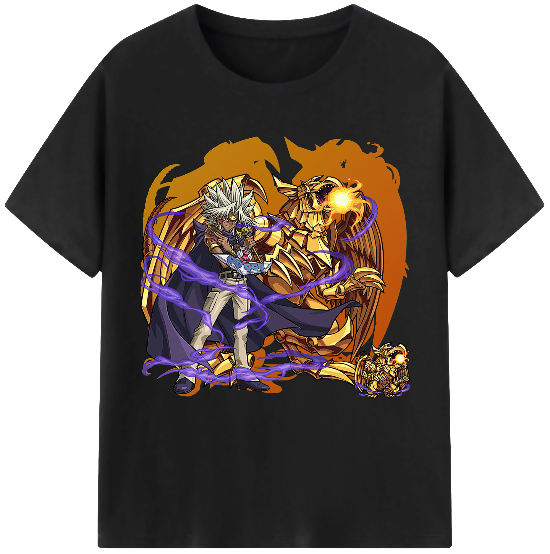 （画像用） 遊☆戯☆王 Yu-Gi-Oh! レディースカジュアルプリントTシャツ（綿100％）