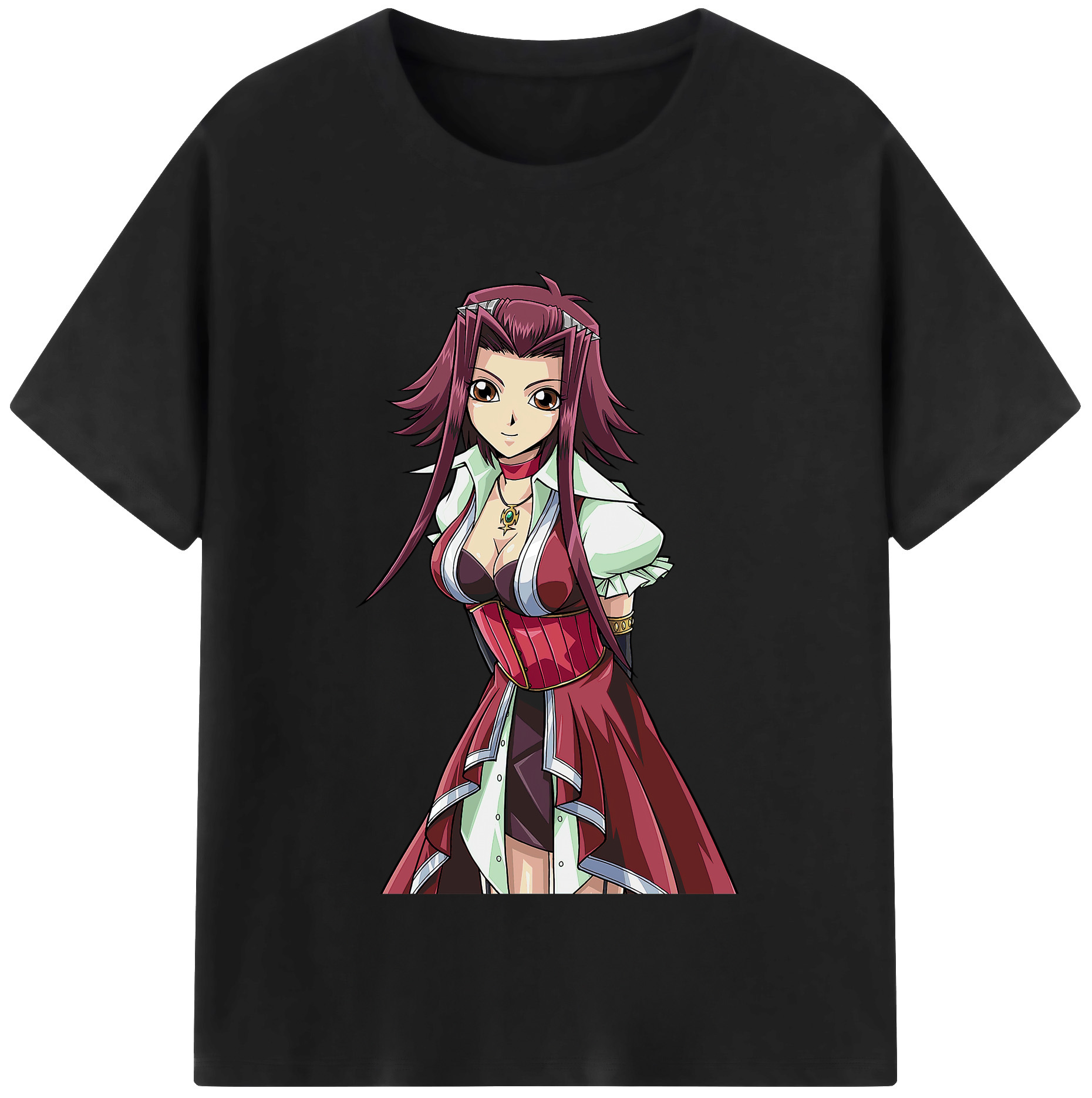 （画像用） 遊☆戯☆王 Yu-Gi-Oh! レディースカジュアルプリントTシャツ（綿100％）