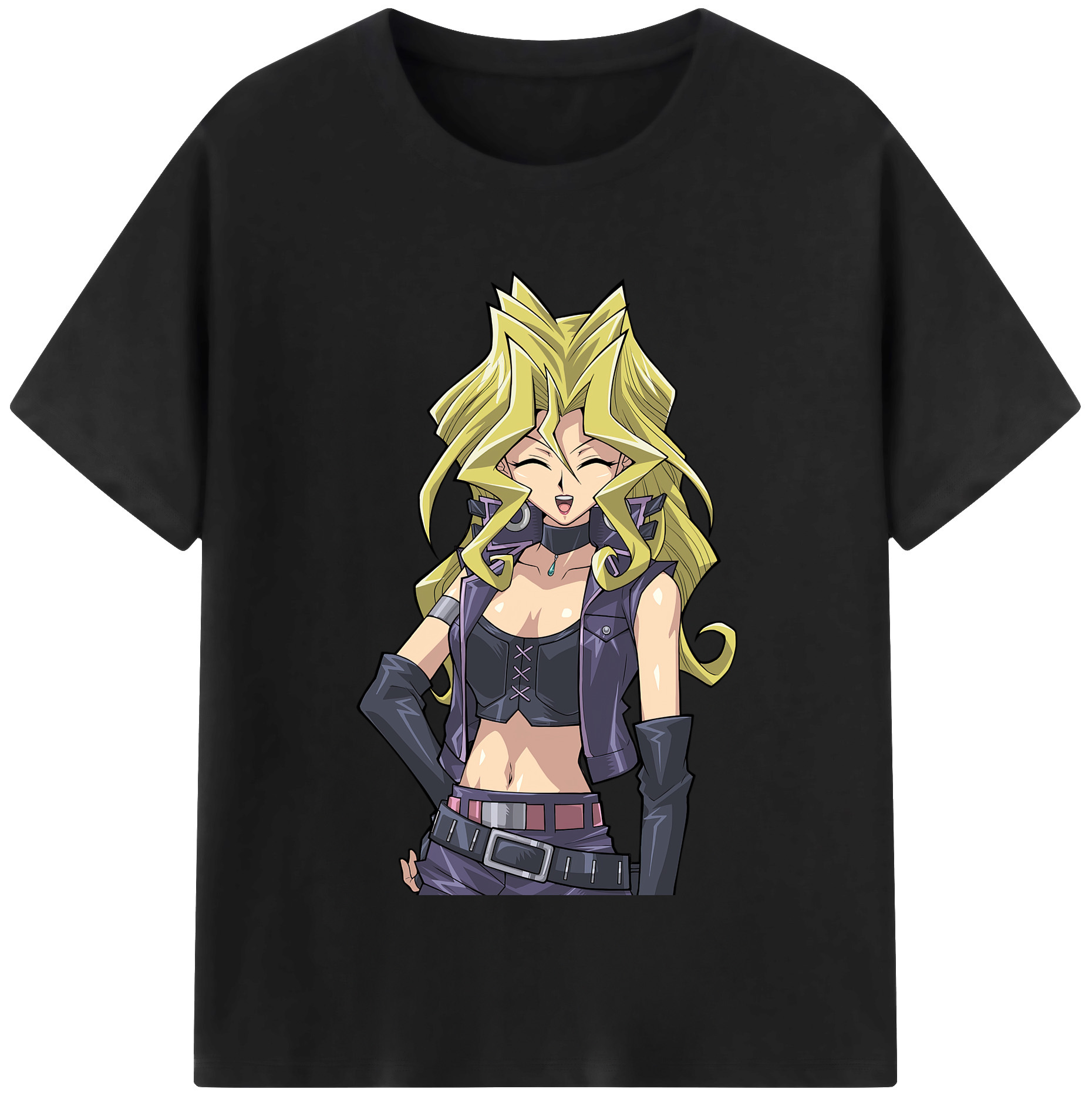 （画像用） 遊☆戯☆王 Yu-Gi-Oh! レディースカジュアルプリントTシャツ（綿100％）