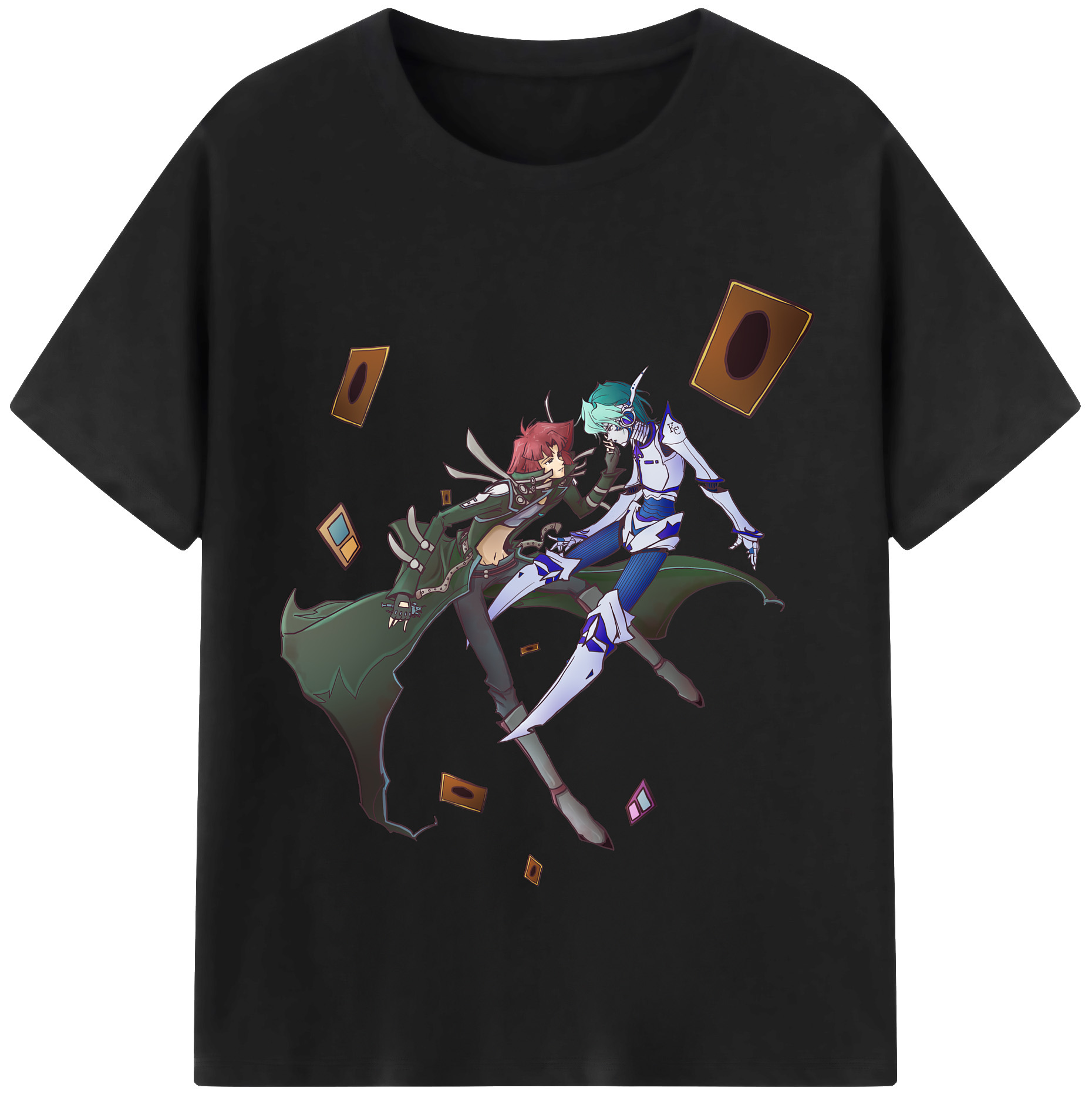 （画像用） 遊☆戯☆王 Yu-Gi-Oh! レディースカジュアルプリントTシャツ（綿100％）