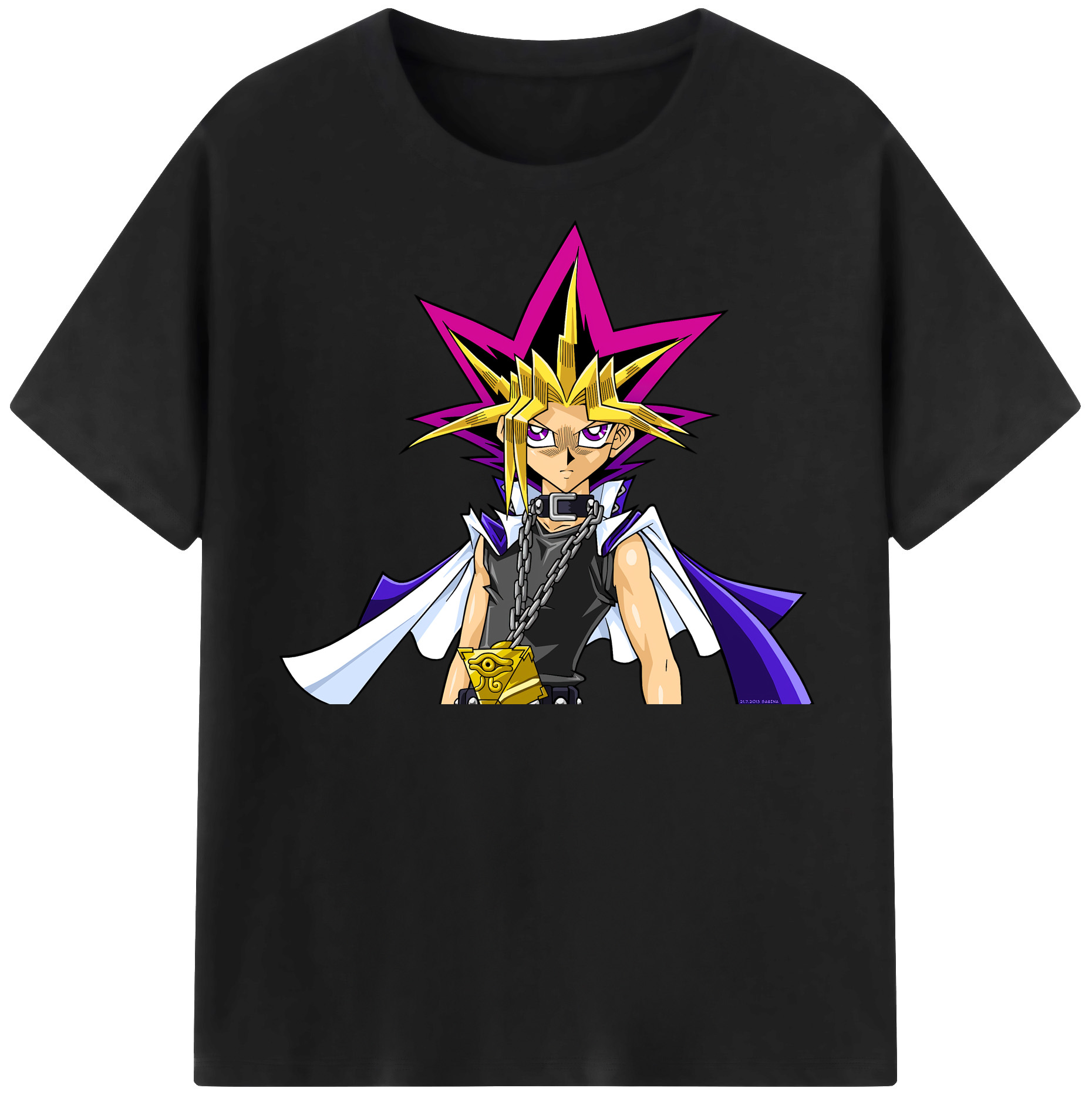 （画像用） 遊☆戯☆王 Yu-Gi-Oh! レディースカジュアルプリントTシャツ（綿100％）