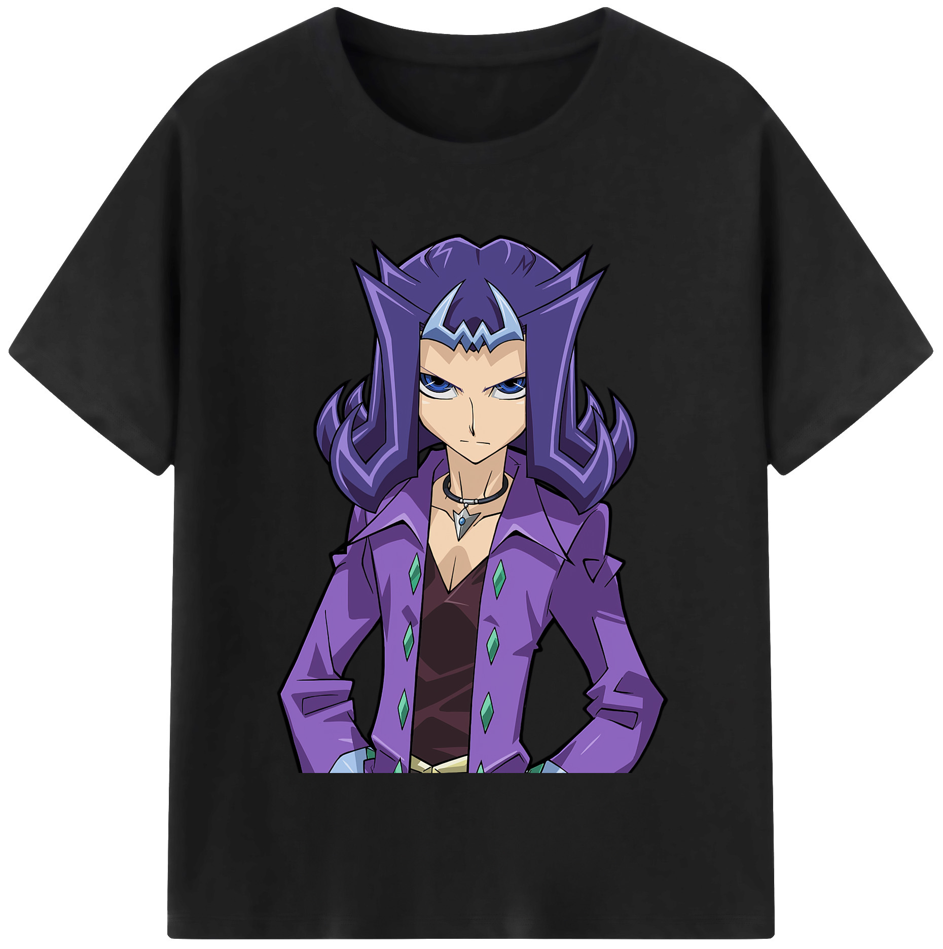 （画像用） 遊☆戯☆王 Yu-Gi-Oh! レディースカジュアルプリントTシャツ（綿100％）