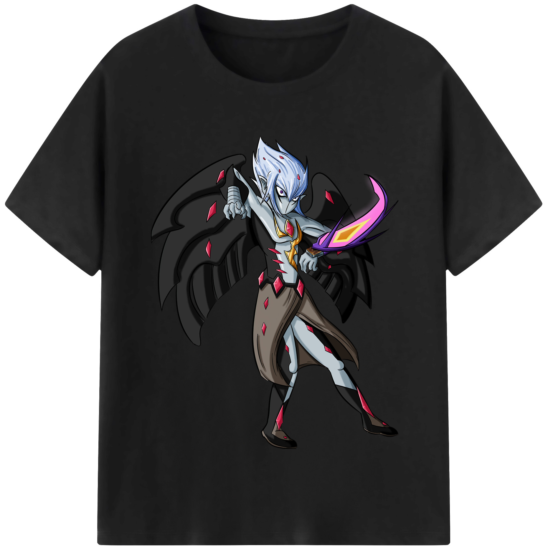 （画像用） 遊☆戯☆王 Yu-Gi-Oh! レディースカジュアルプリントTシャツ（綿100％）
