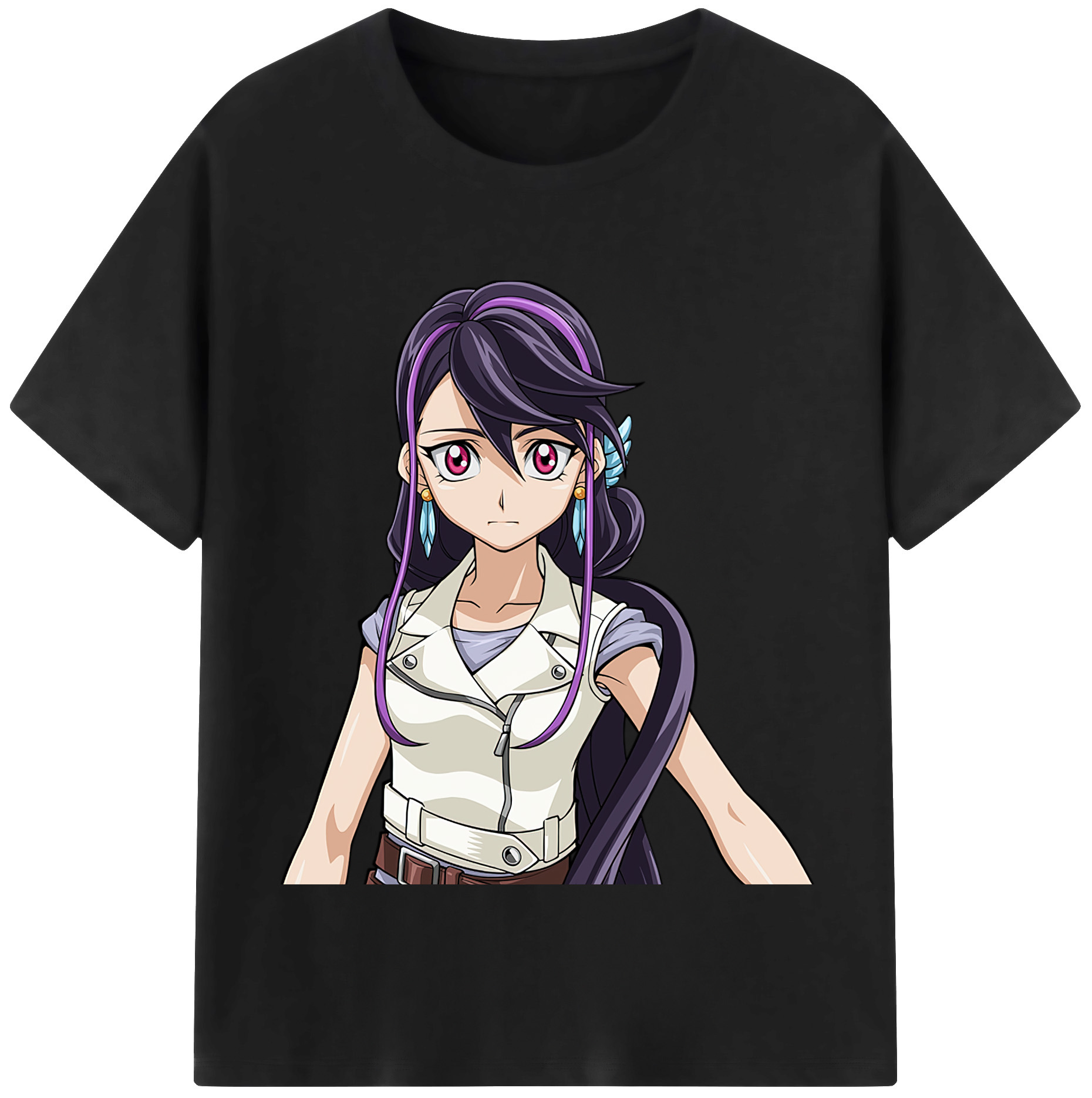 （画像用） 遊☆戯☆王 Yu-Gi-Oh! レディースカジュアルプリントTシャツ（綿100％）