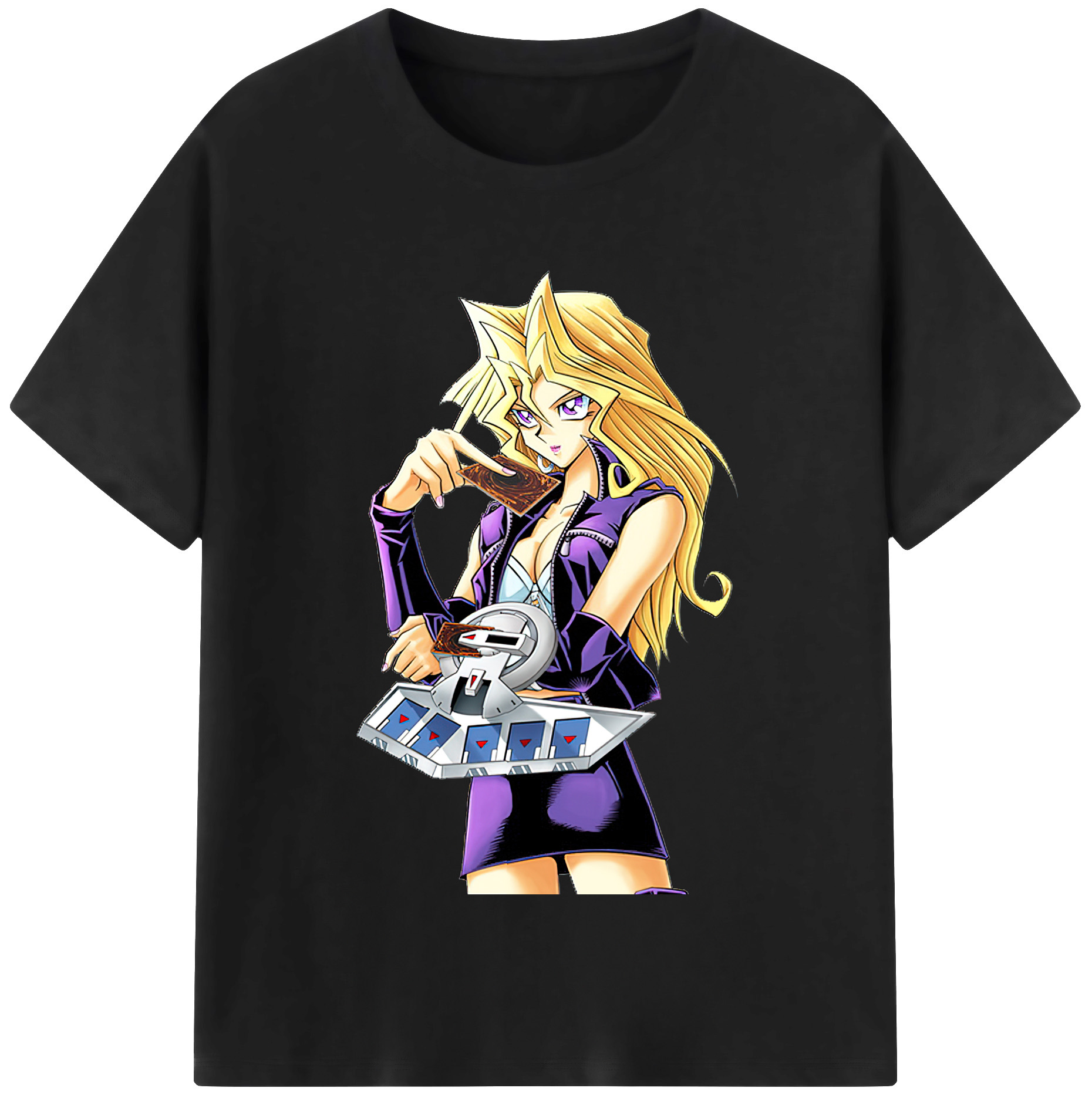 （画像用） 遊☆戯☆王 Yu-Gi-Oh! レディースカジュアルプリントTシャツ（綿100％）