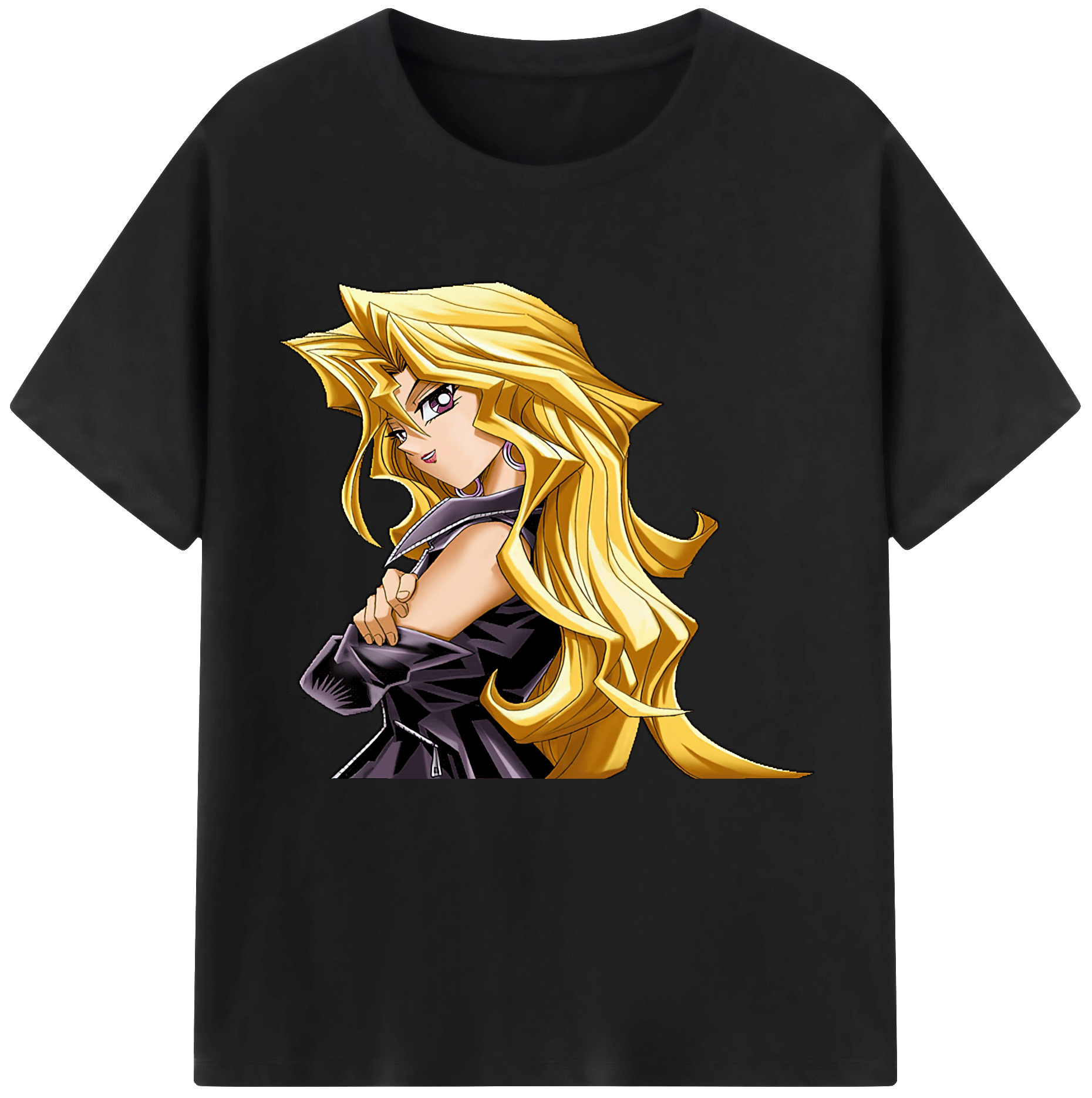 （画像用） 遊☆戯☆王 Yu-Gi-Oh! レディースカジュアルプリントTシャツ（綿100％）