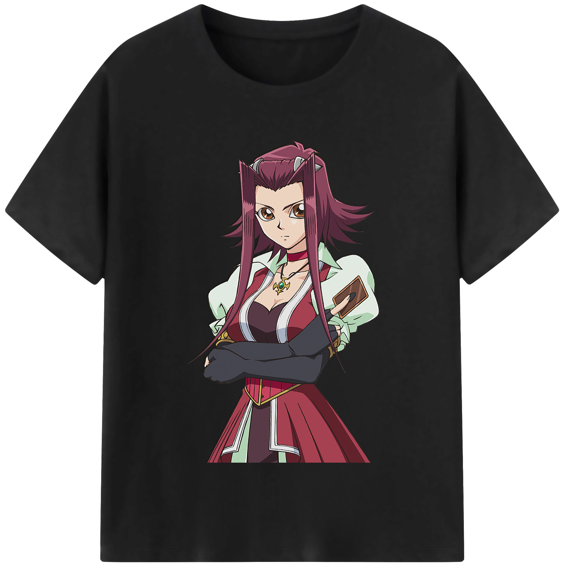 （画像用） 遊☆戯☆王 Yu-Gi-Oh! レディースカジュアルプリントTシャツ（綿100％）