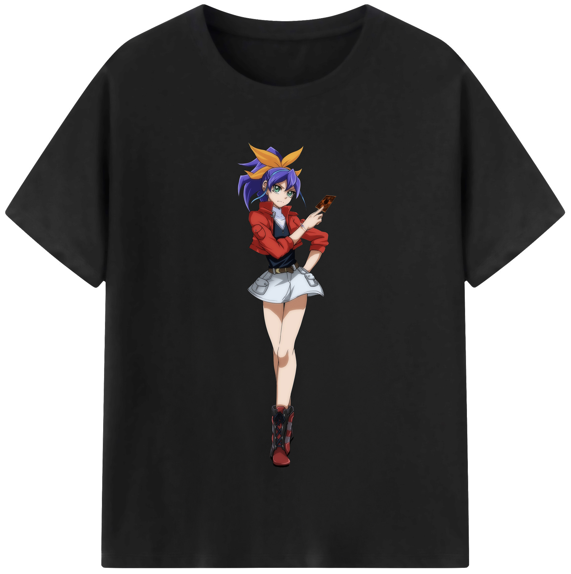 （画像用） 遊☆戯☆王 Yu-Gi-Oh! レディースカジュアルプリントTシャツ（綿100％）