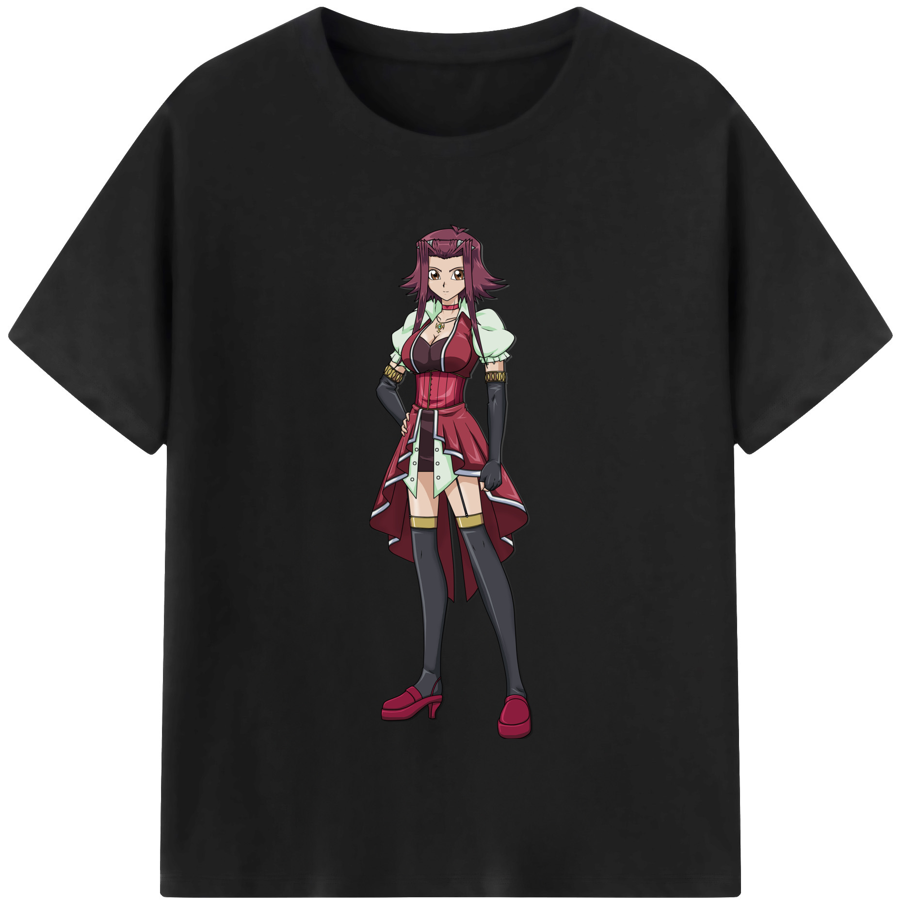 （画像用） 遊☆戯☆王 Yu-Gi-Oh! レディースカジュアルプリントTシャツ（綿100％）