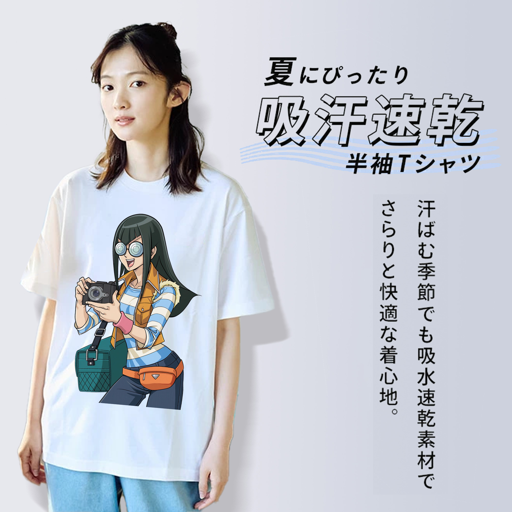 遊☆戯☆王 Yu-Gi-Oh! レディースカジュアルプリントTシャツ（綿100％）