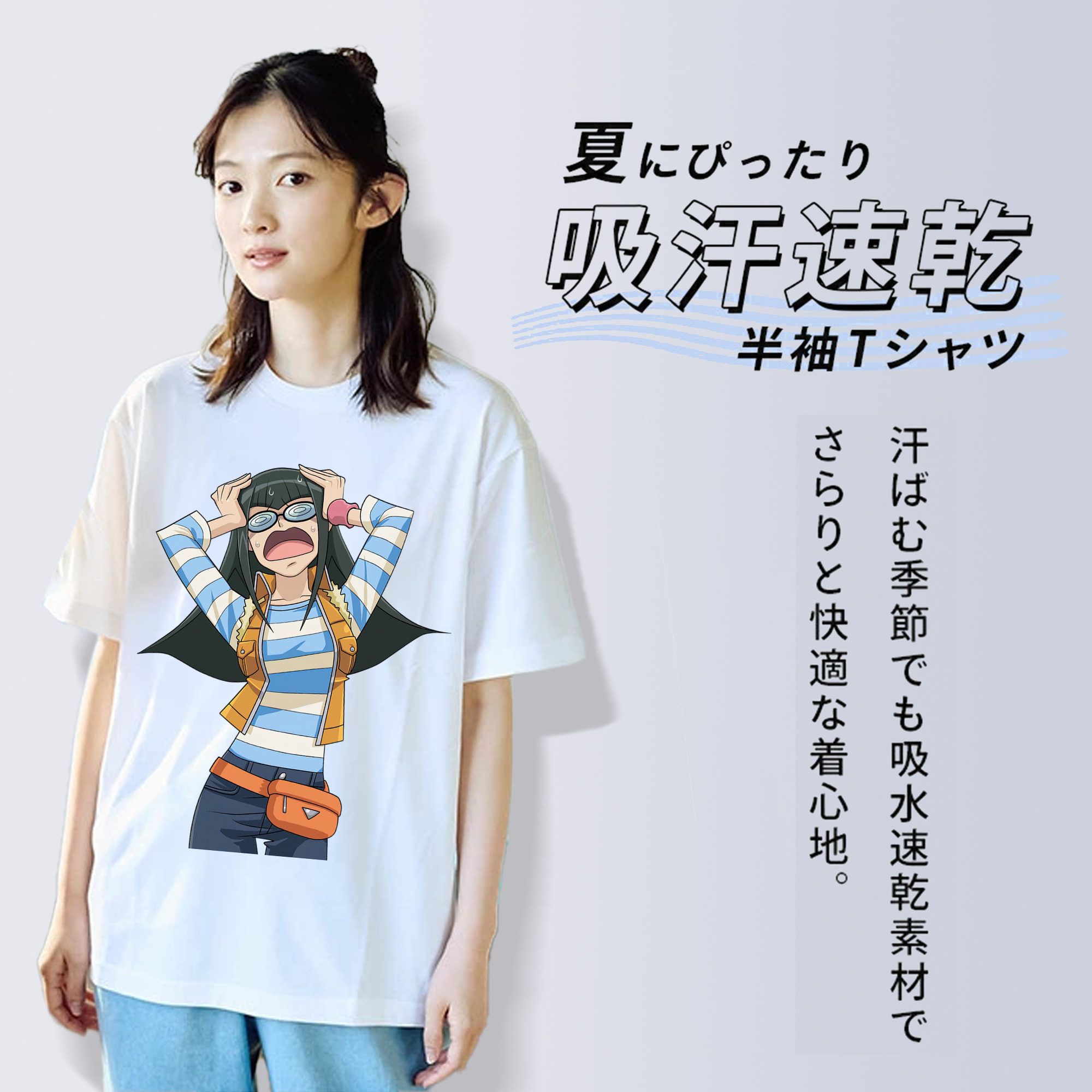 遊☆戯☆王 Yu-Gi-Oh! レディースカジュアルプリントTシャツ（綿100％）