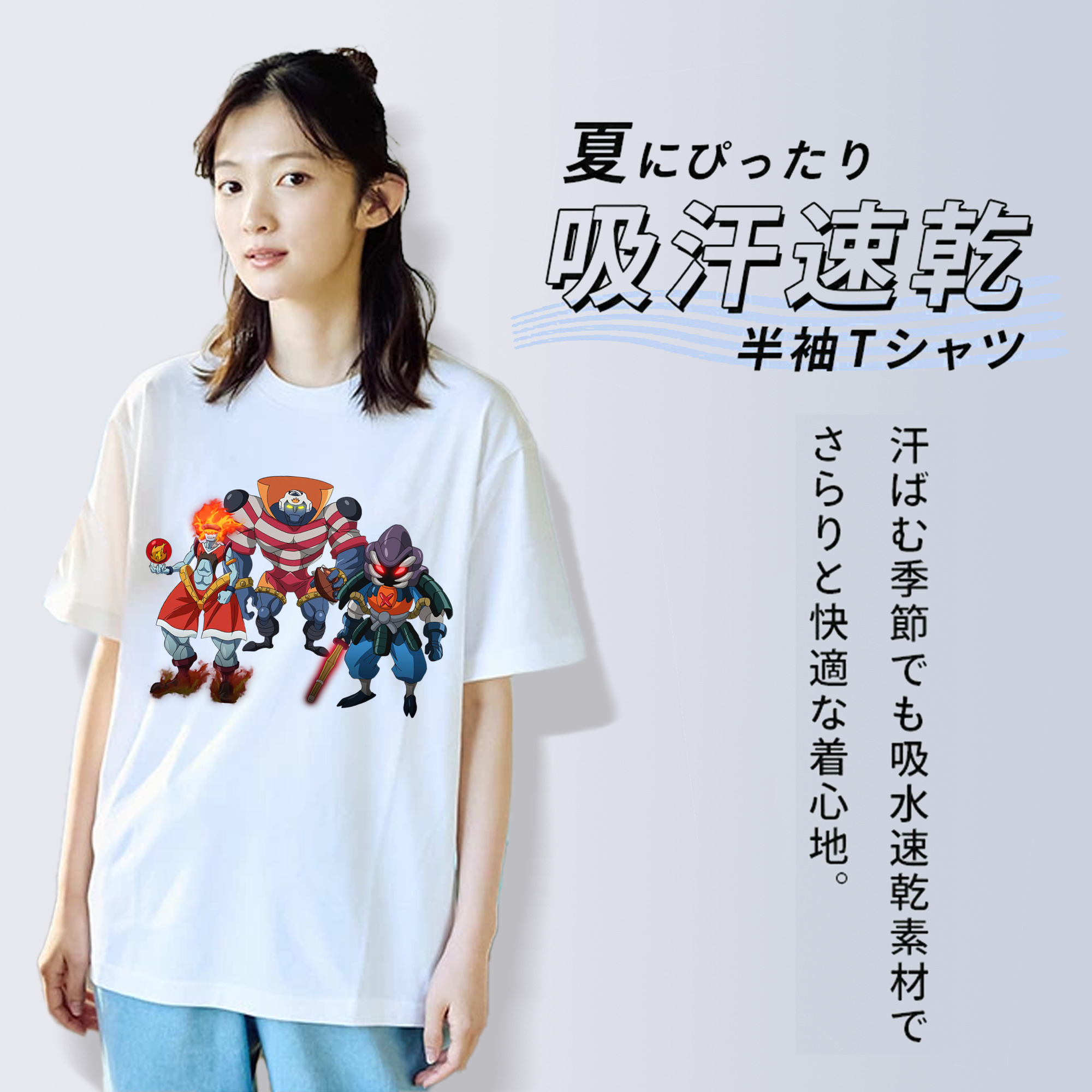 遊☆戯☆王 Yu-Gi-Oh! レディースカジュアルプリントTシャツ（綿100％）